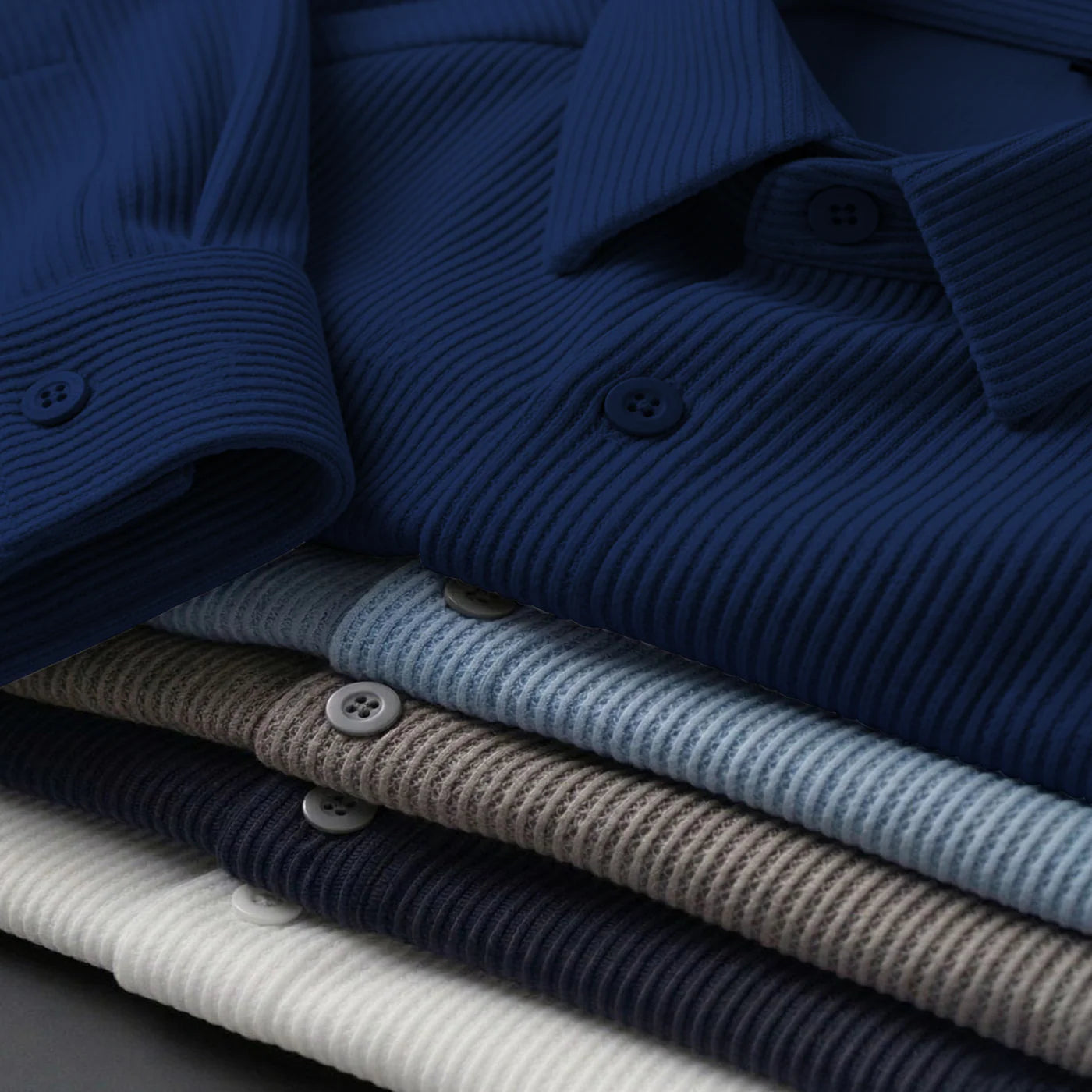full sleeve corduroy shirt navy blue