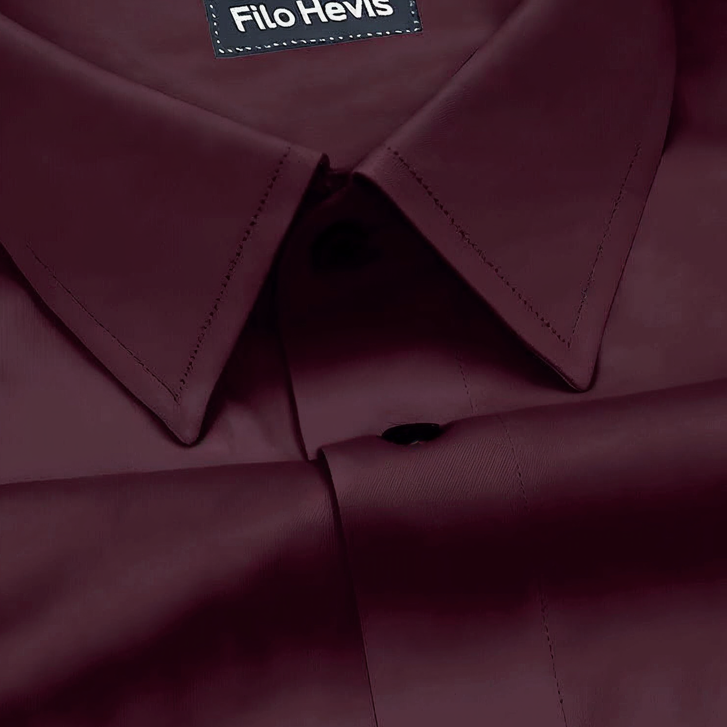 Platinum Cotton Satin Formal Shirt for Men - with Pocket | Wine