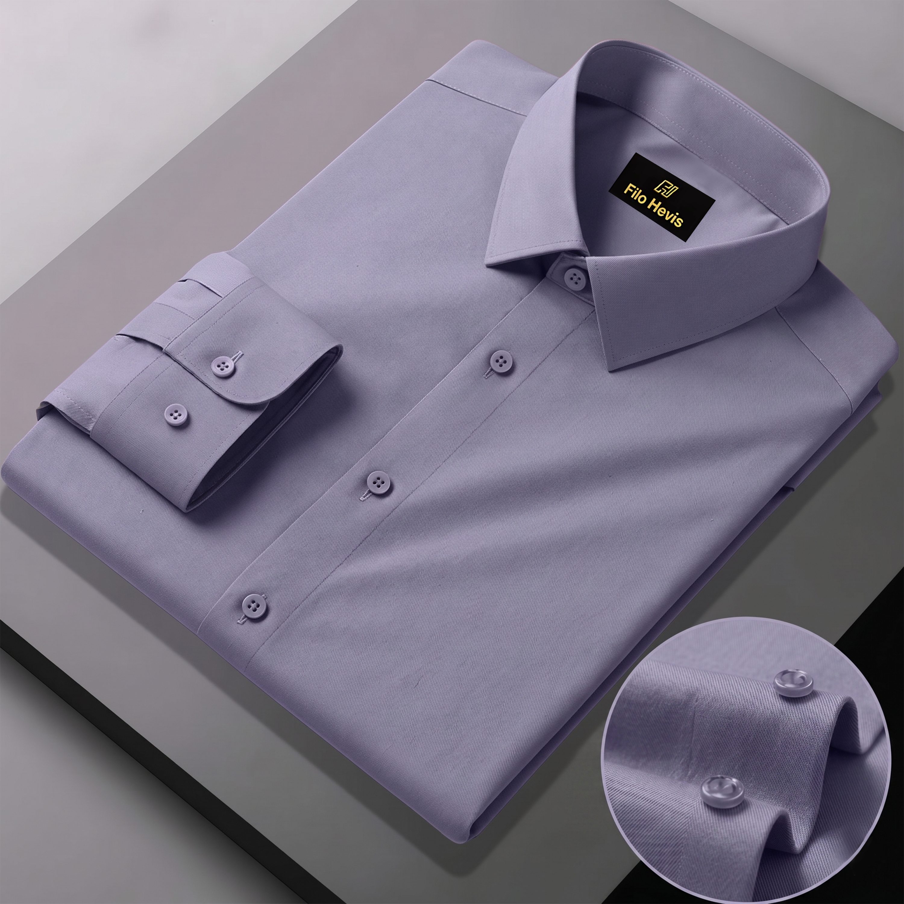 Cotton Formal Shirt for Men - Regular Fit Full Sleeve | Light Onion