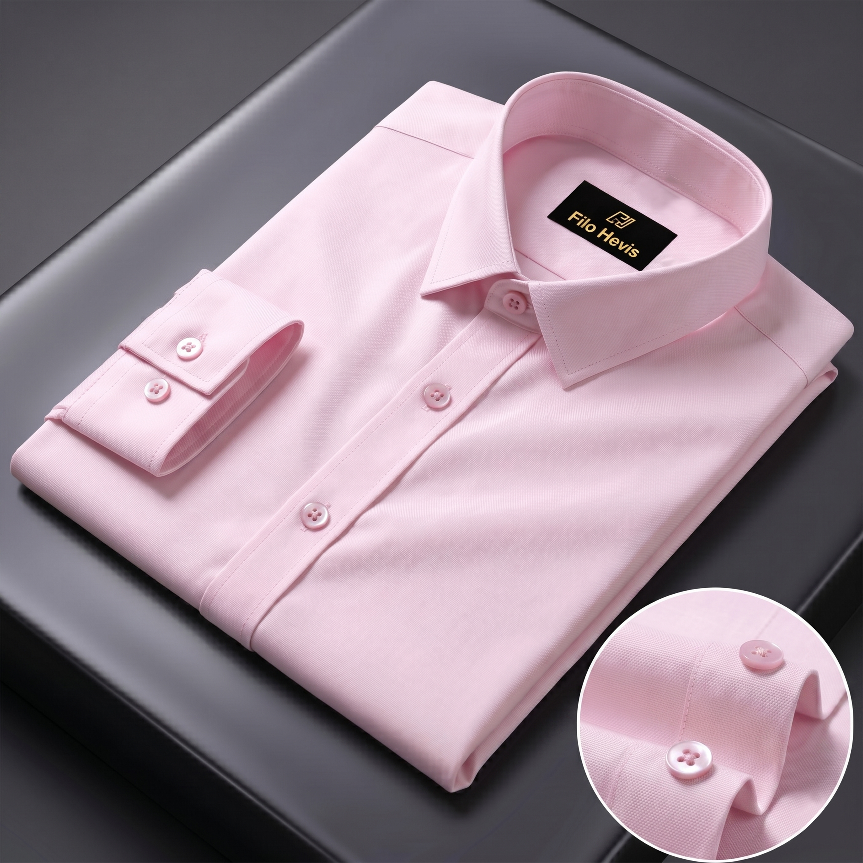 Cotton Formal Shirt for Men - Regular Fit Full Sleeve | LIGHT PINK