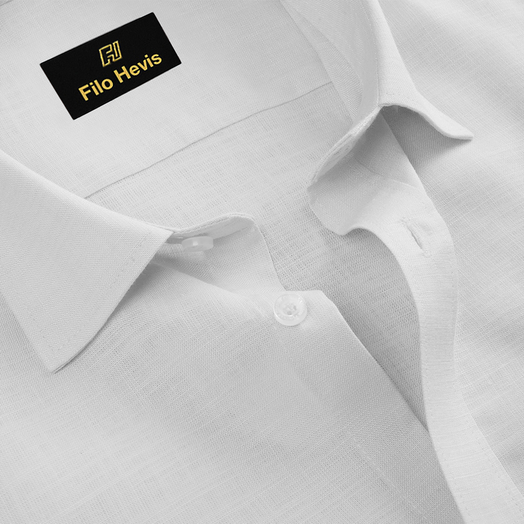FINE LINEN SHIRTS FOR MEN (Full Sleeves)-White