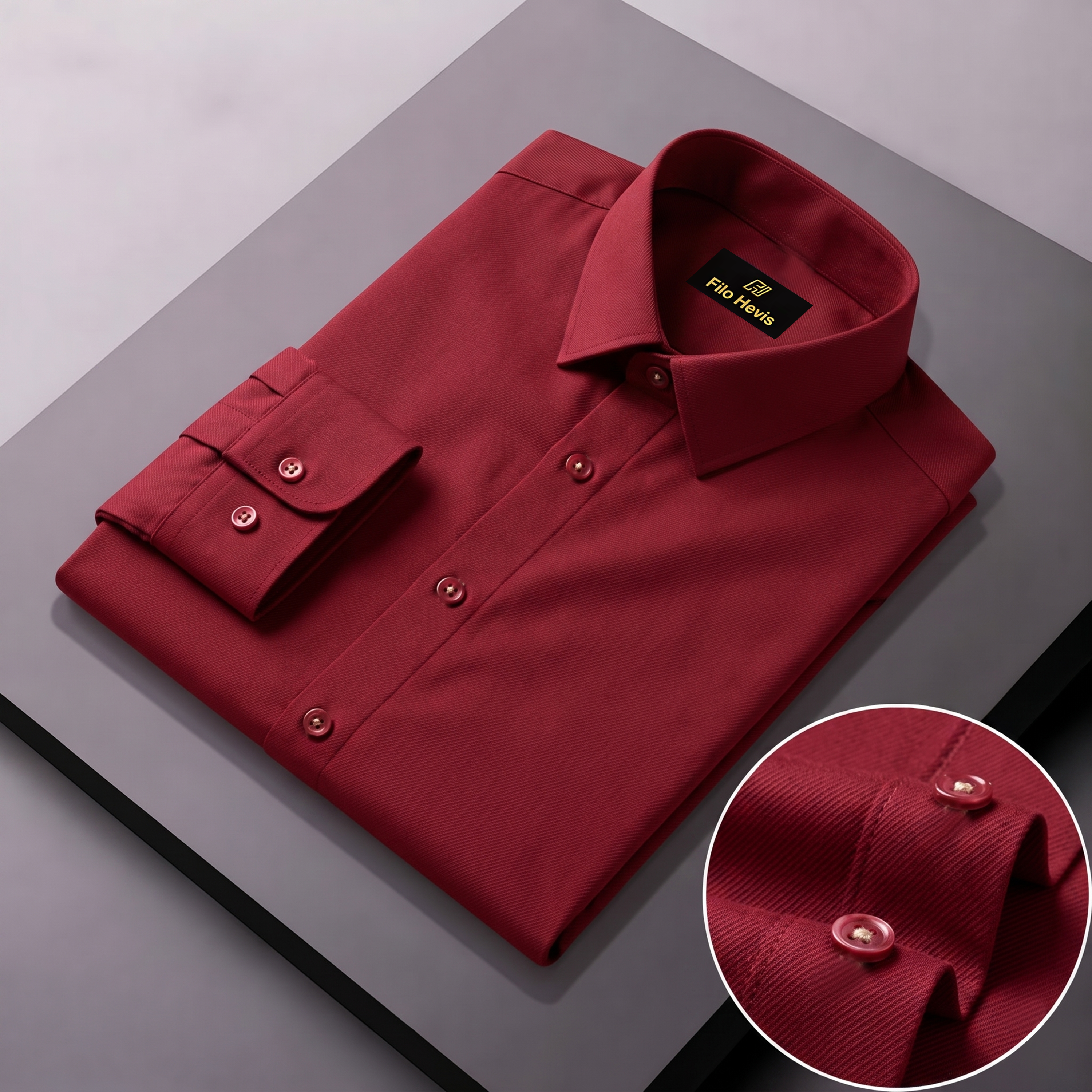 Cotton Formal Shirt for Men - Regular Fit Full Sleeve | Maroon