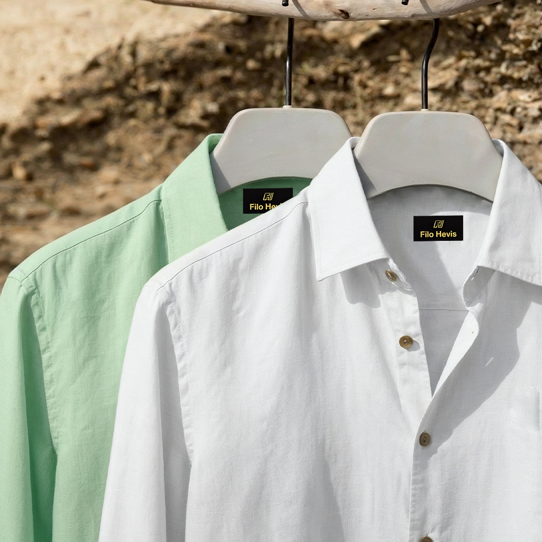 FINE LINEN SHIRTS FOR MEN (Full Sleeves)-White
