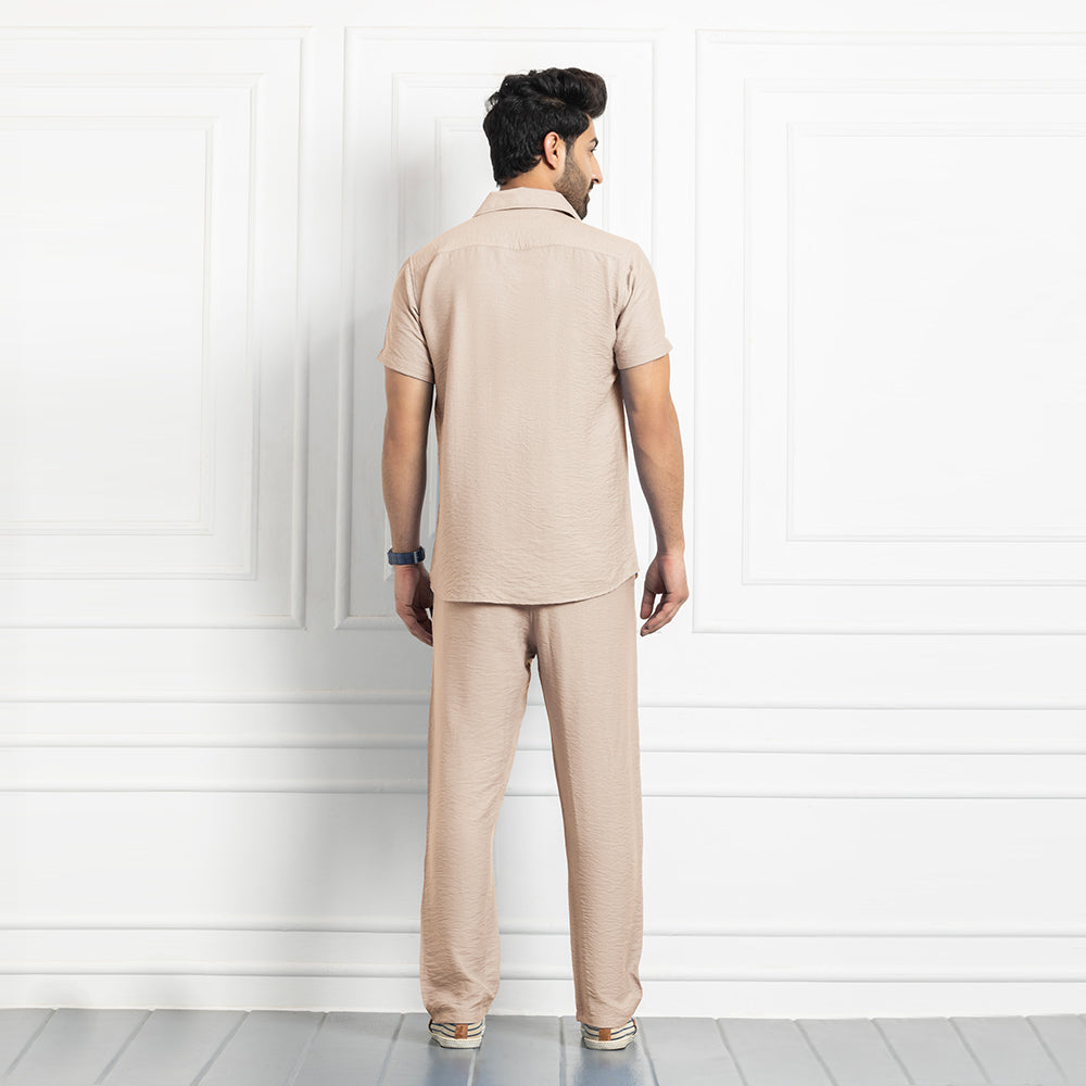 Beige  Co ord Set Mens