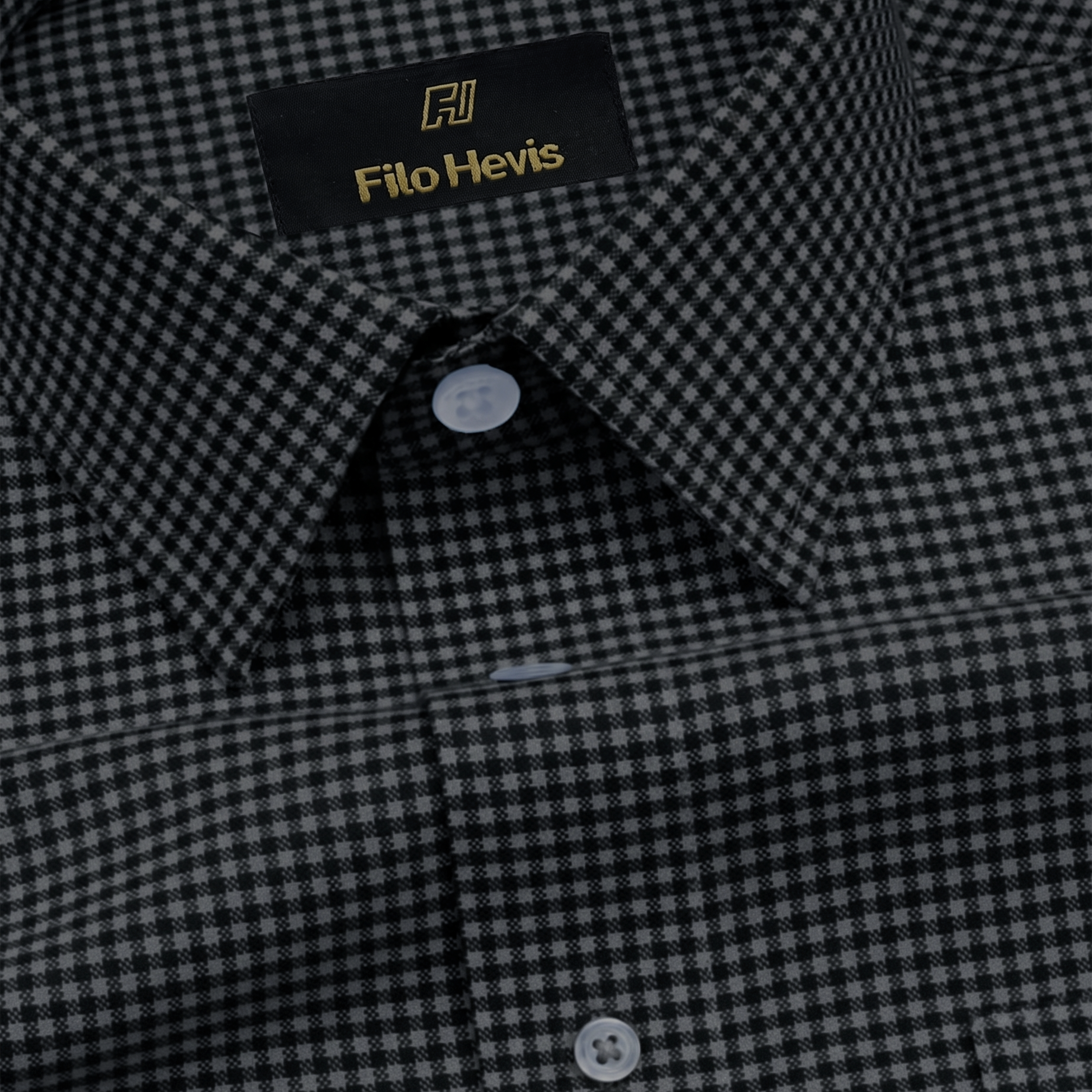 Men's Cotton Check Shirt-Black, Regular Fit, All-Day Comfort