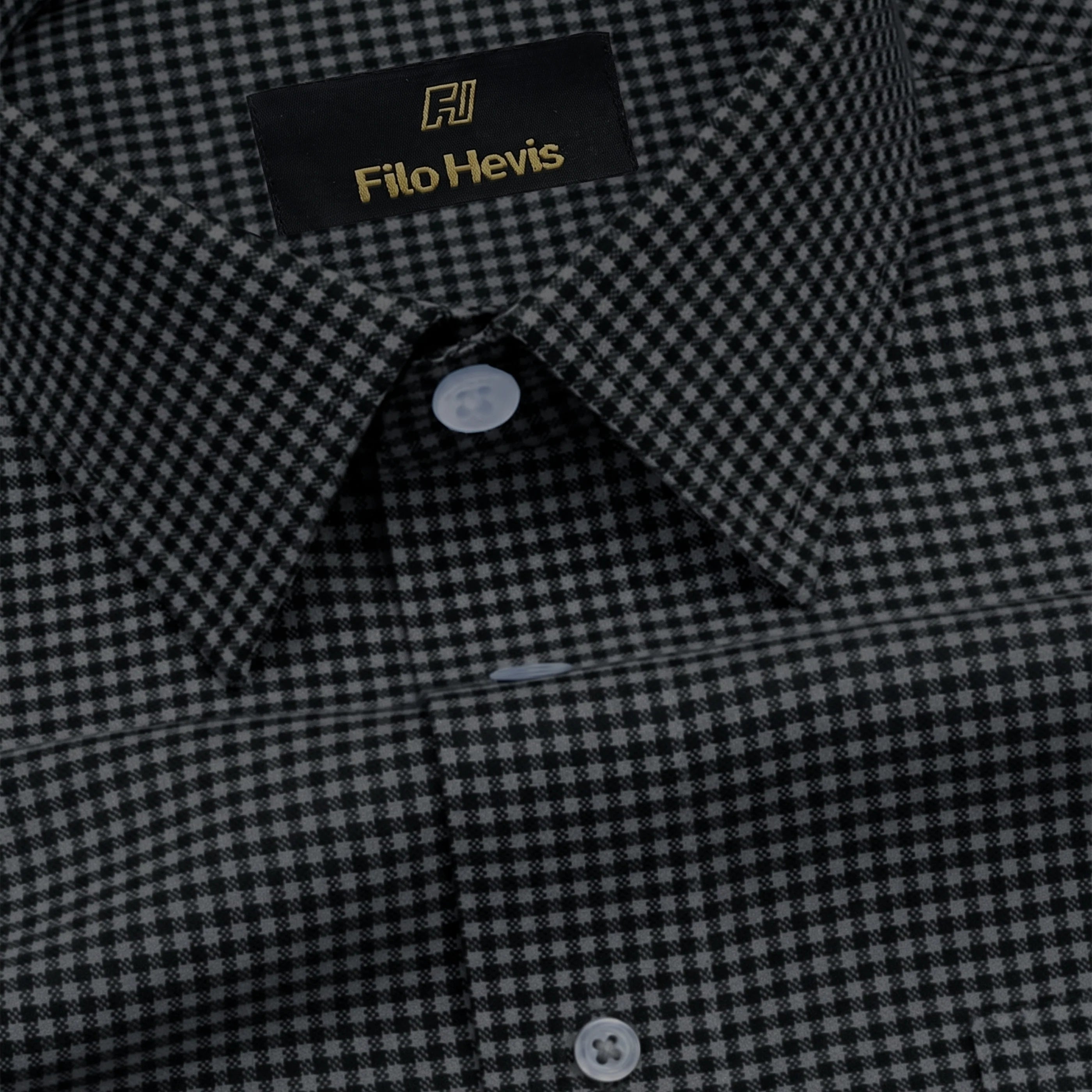 Cotton Check Shirt for Men |Slim fit | Black