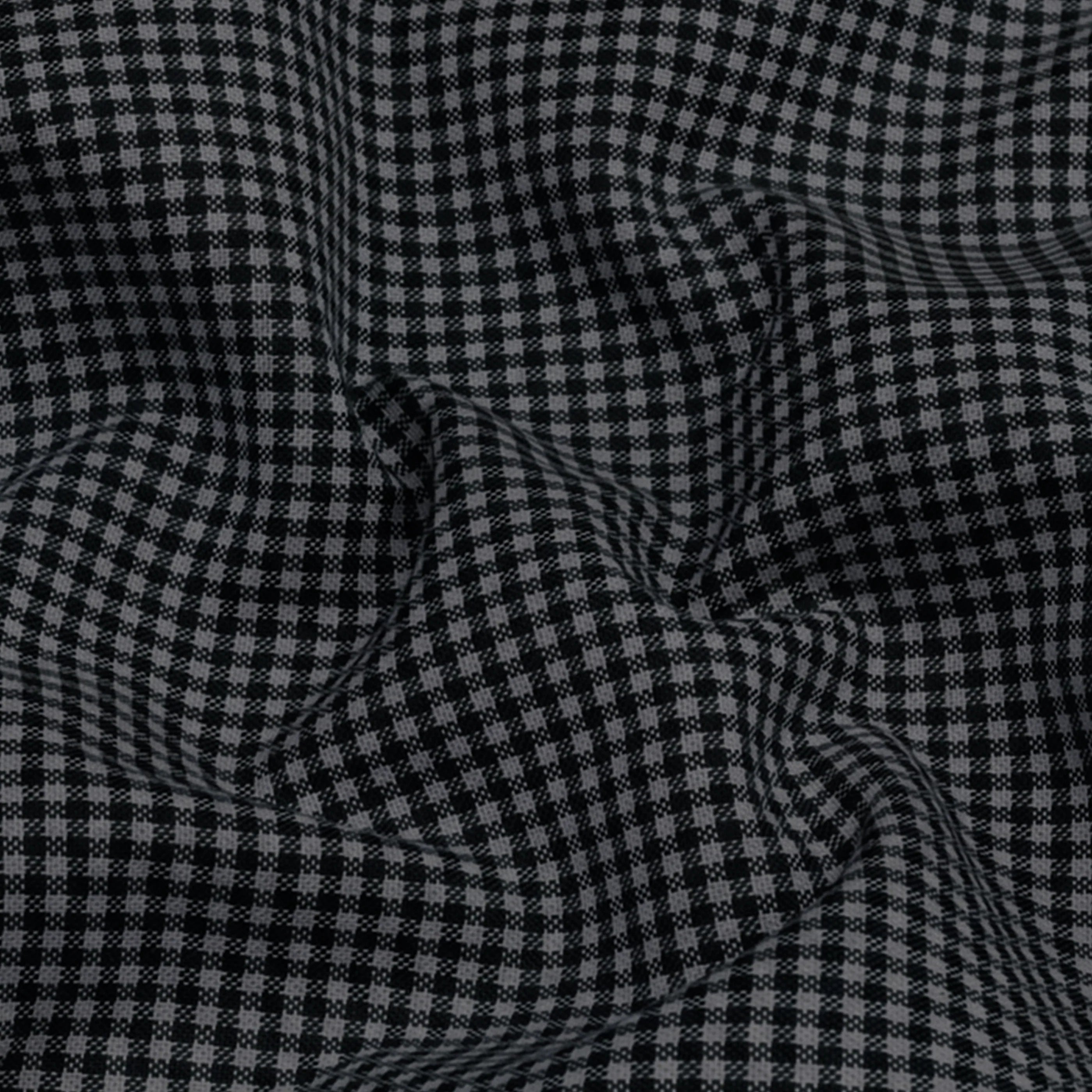 Cotton Check Shirt for Men |Slim fit | Black