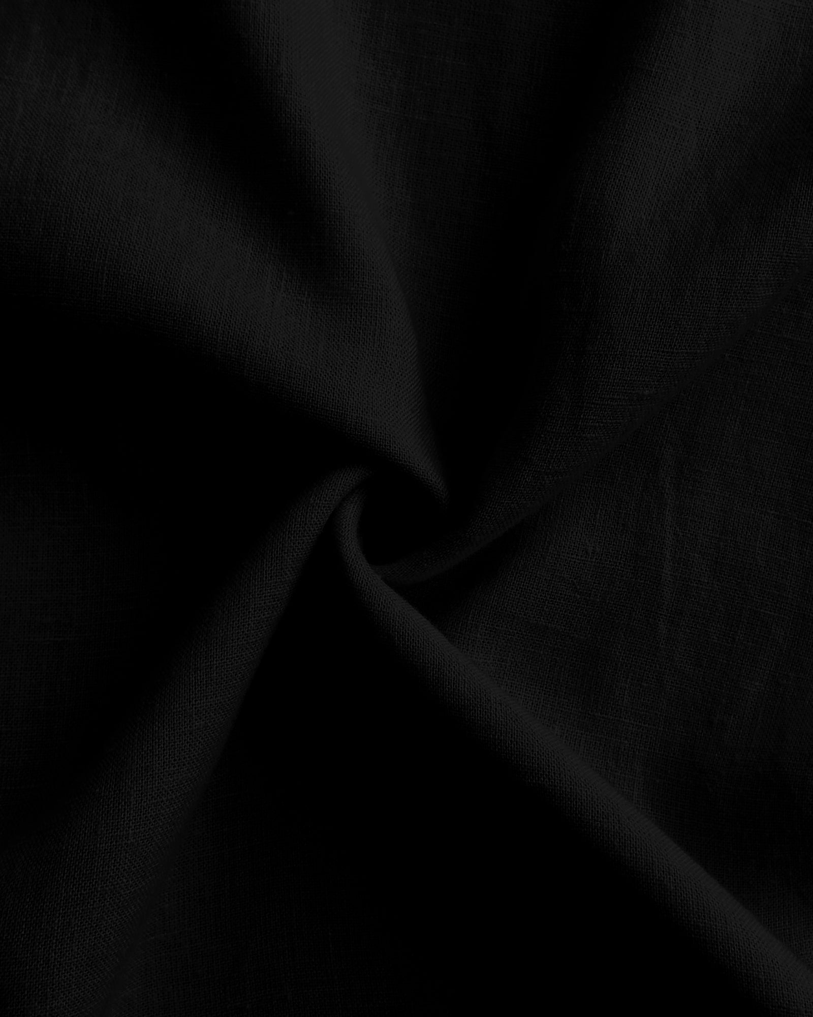 Men's Pure Linen Casual Shirt - Black