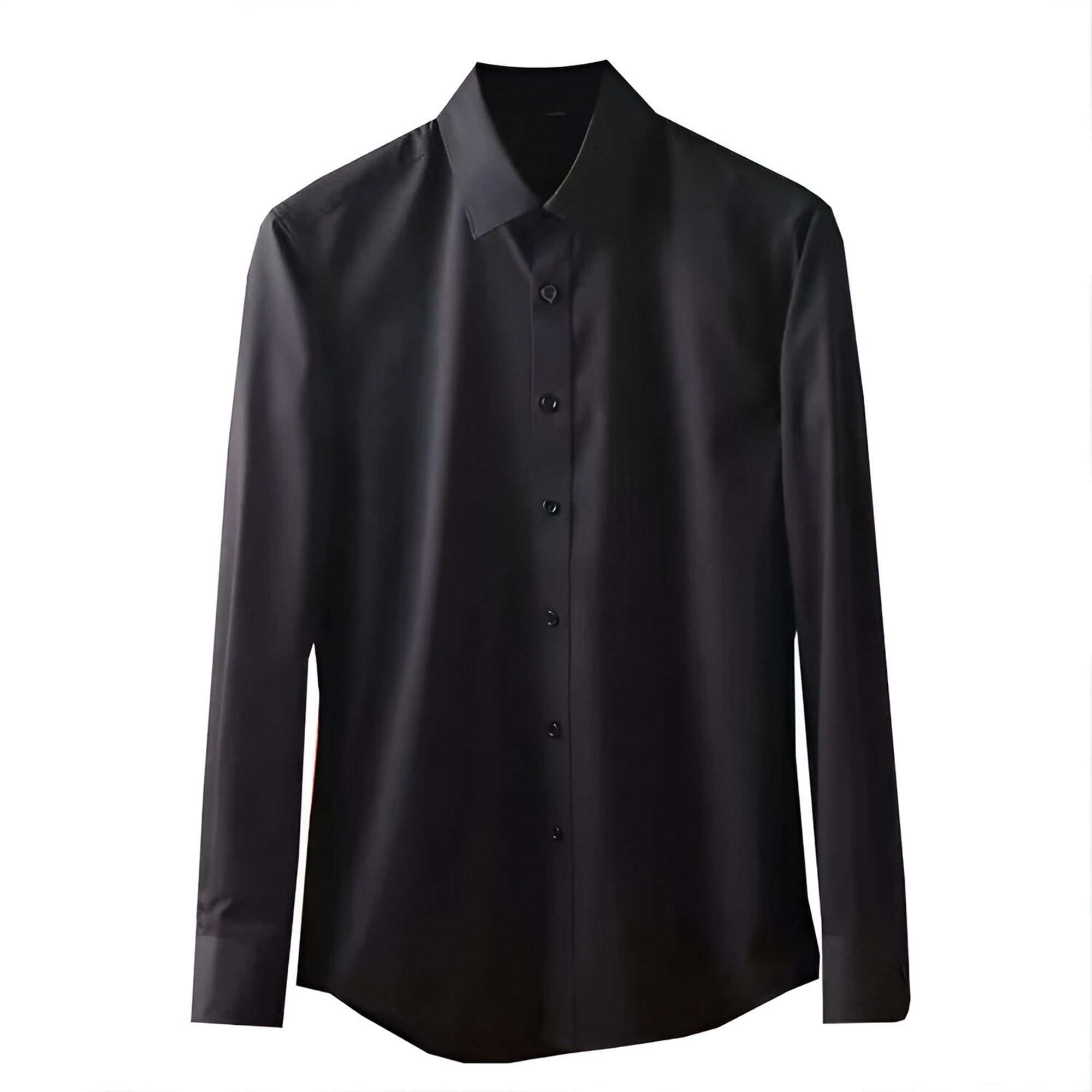 Men's Formal Regular Fit Full Sleeve Shirt - Black