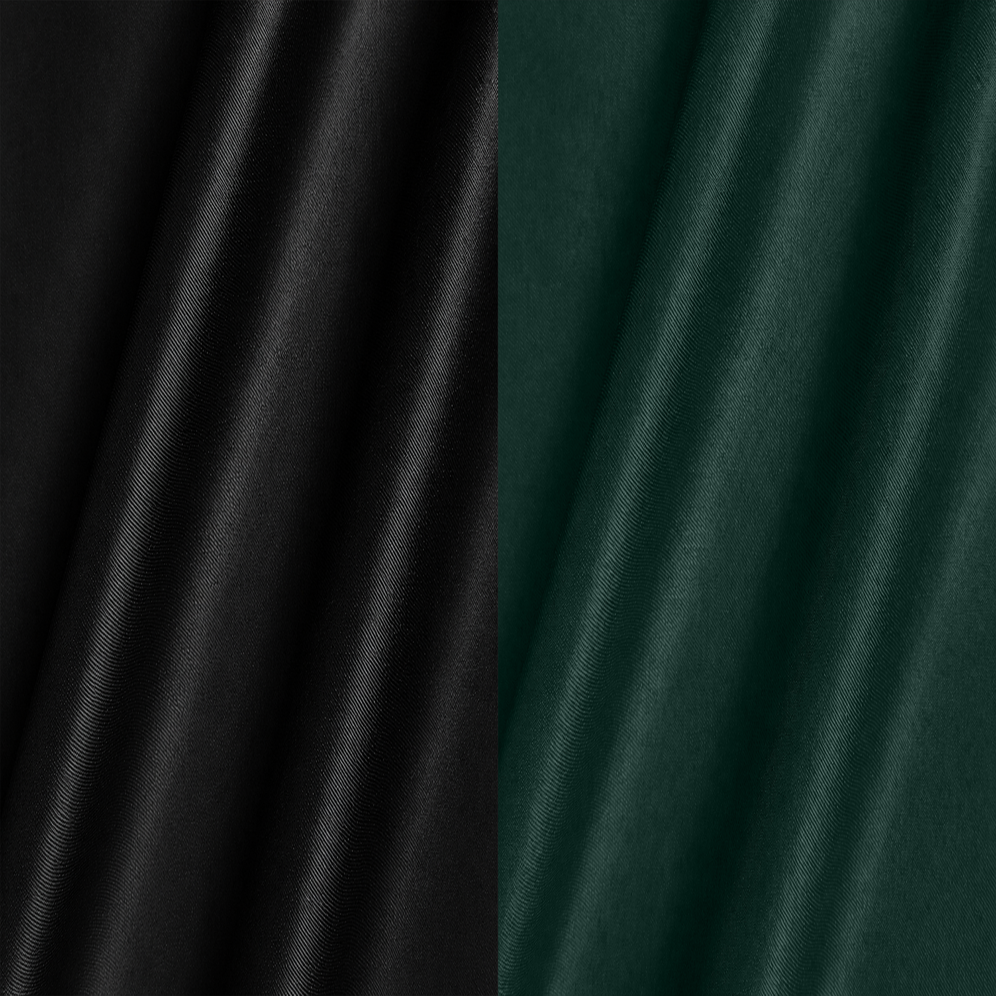 Combo of 2 Men's Imported Satin formal Shirt Black & Dark Green