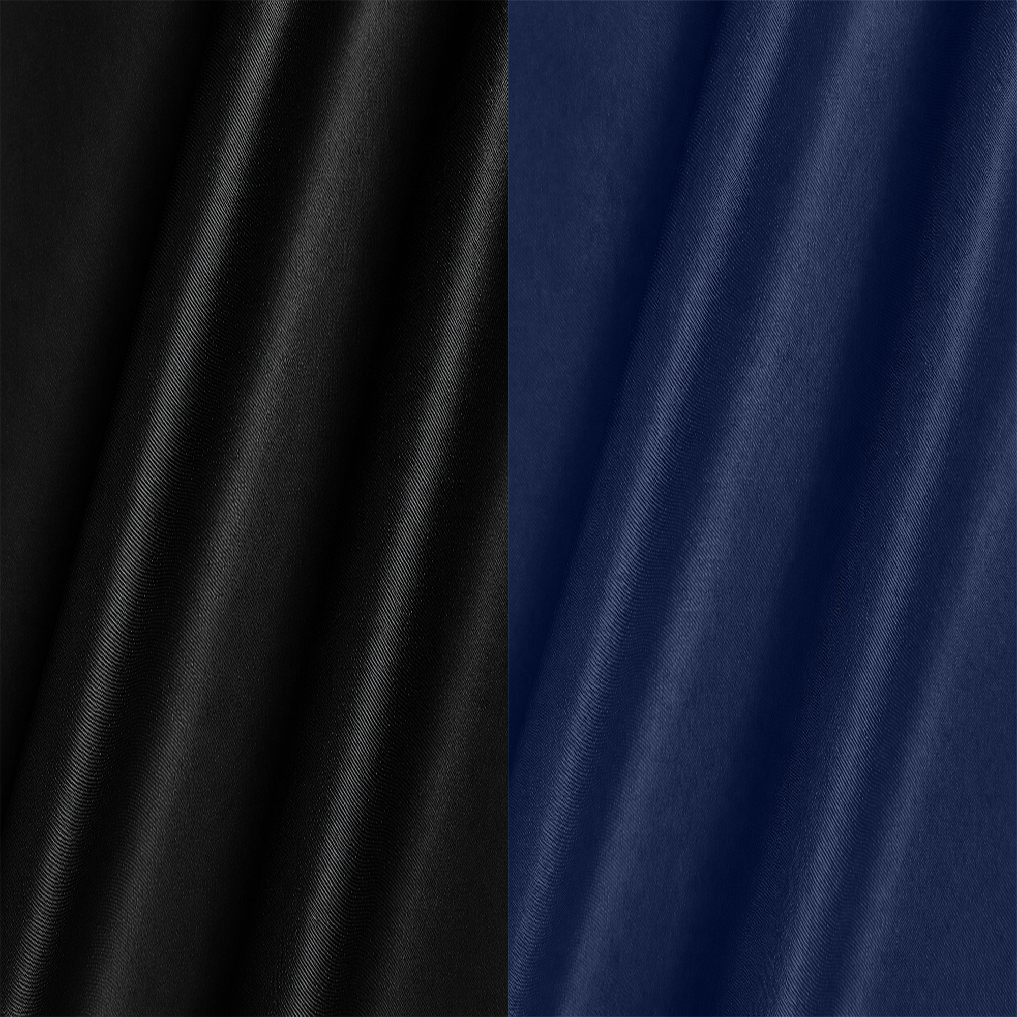 Combo of 2 Men's Imported Satin formal Shirt Black & Navy Blue