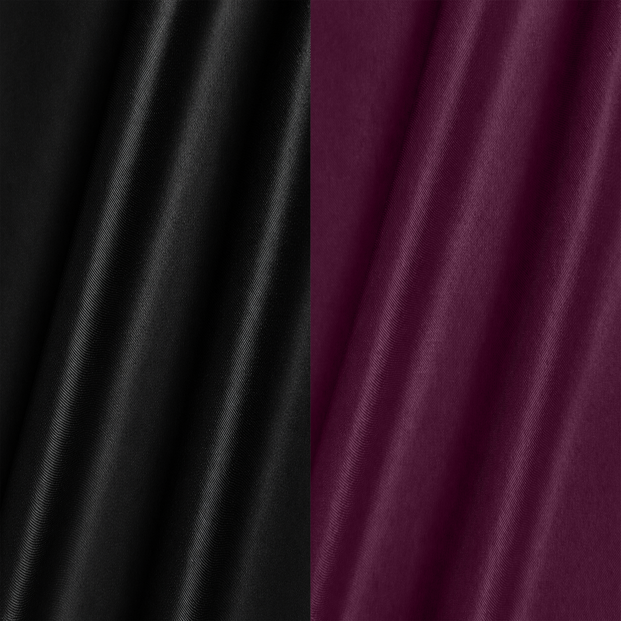 Combo of 2 Men's Imported Satin formal Shirt Black & Dark Maroon