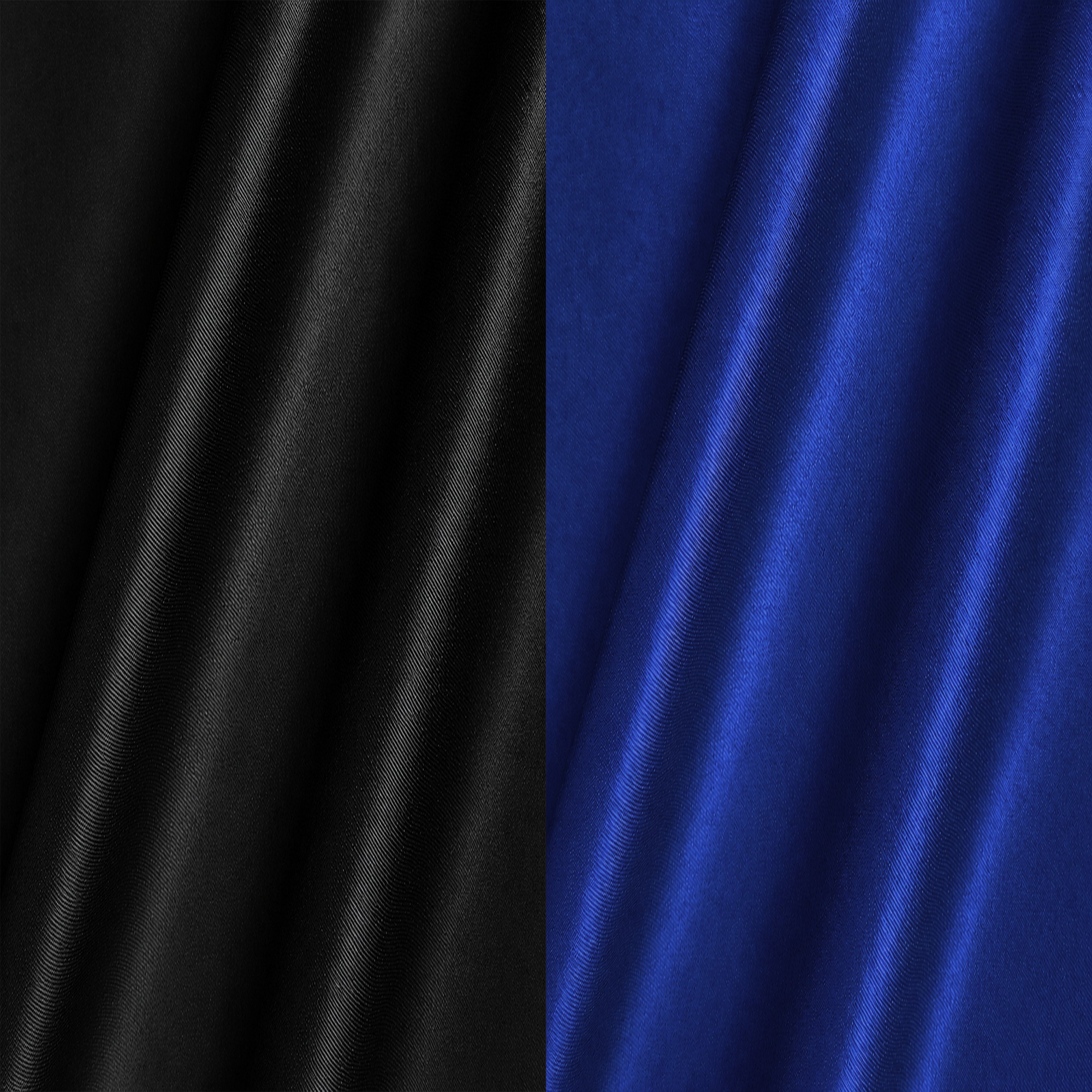 Combo of 2 Men's Imported Satin formal Shirt Black & Royal Blue