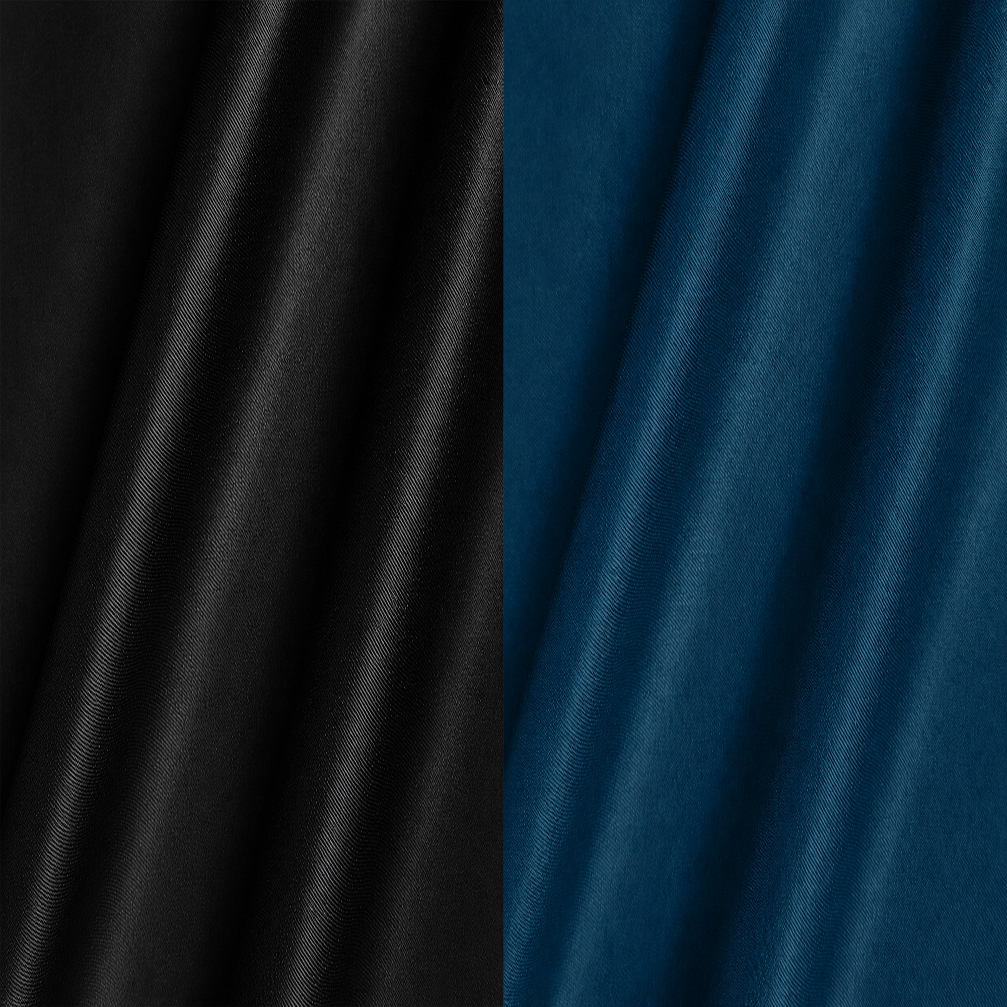 Combo of 2 Men's Imported Satin formal Shirt Black & Teal Blue