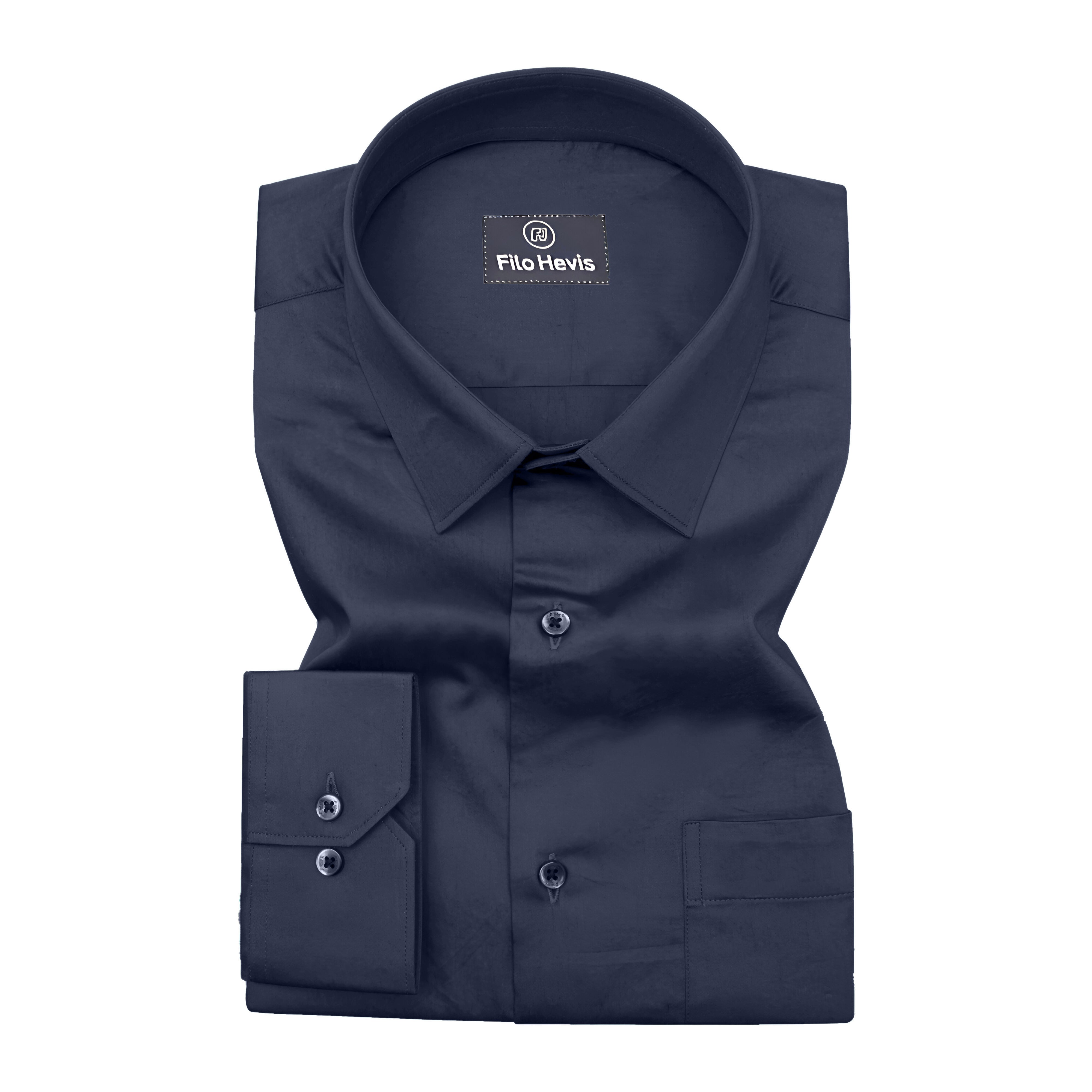 Single Pocket Formal Shirts - Navy Blue