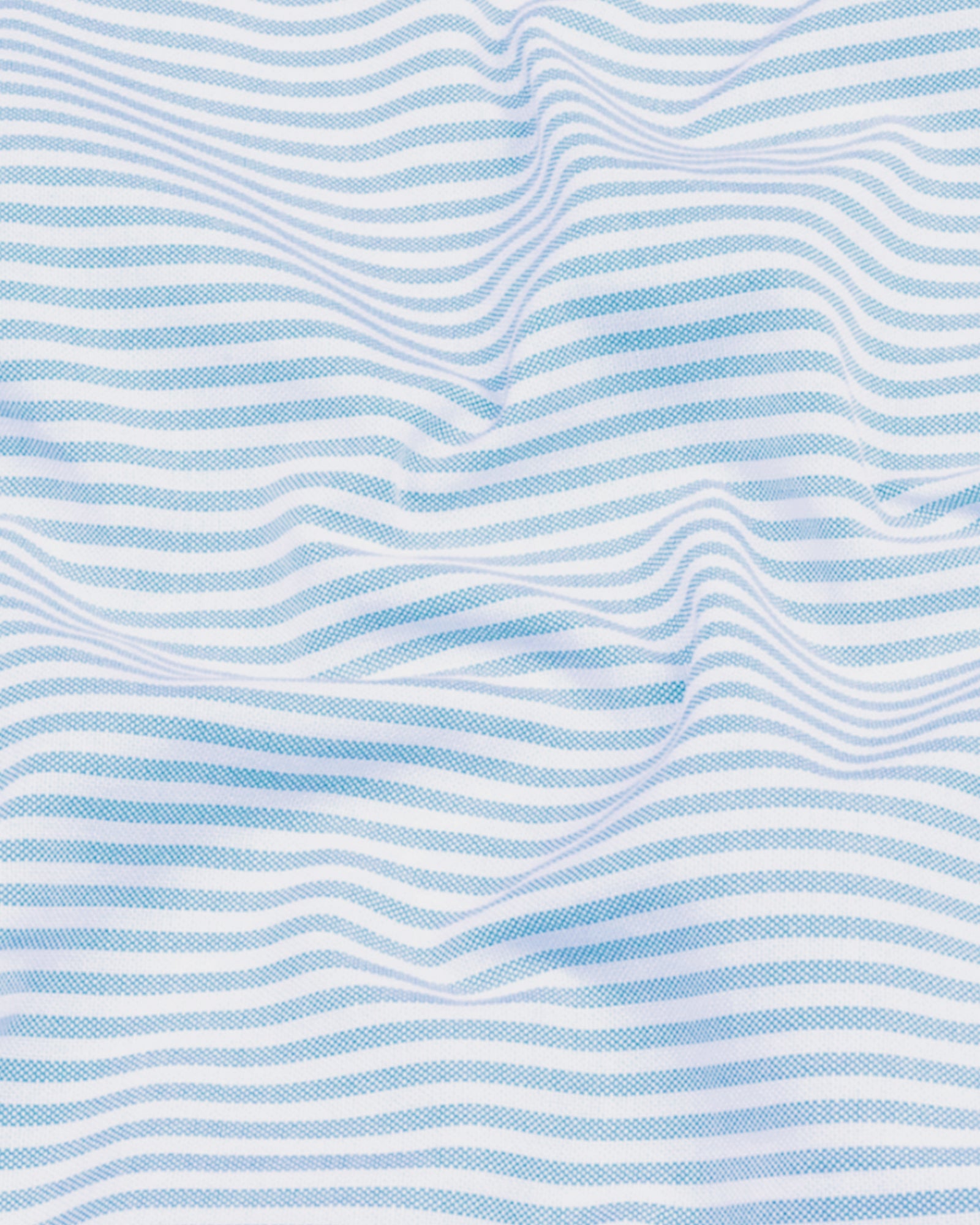 Men's Cotton Stripe Shirt-Sky Blue, Regular Fit, All-Day Comfort