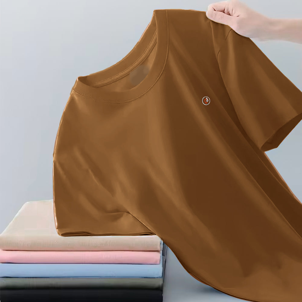 Men's Cotton Round Neck t-shirt Brown