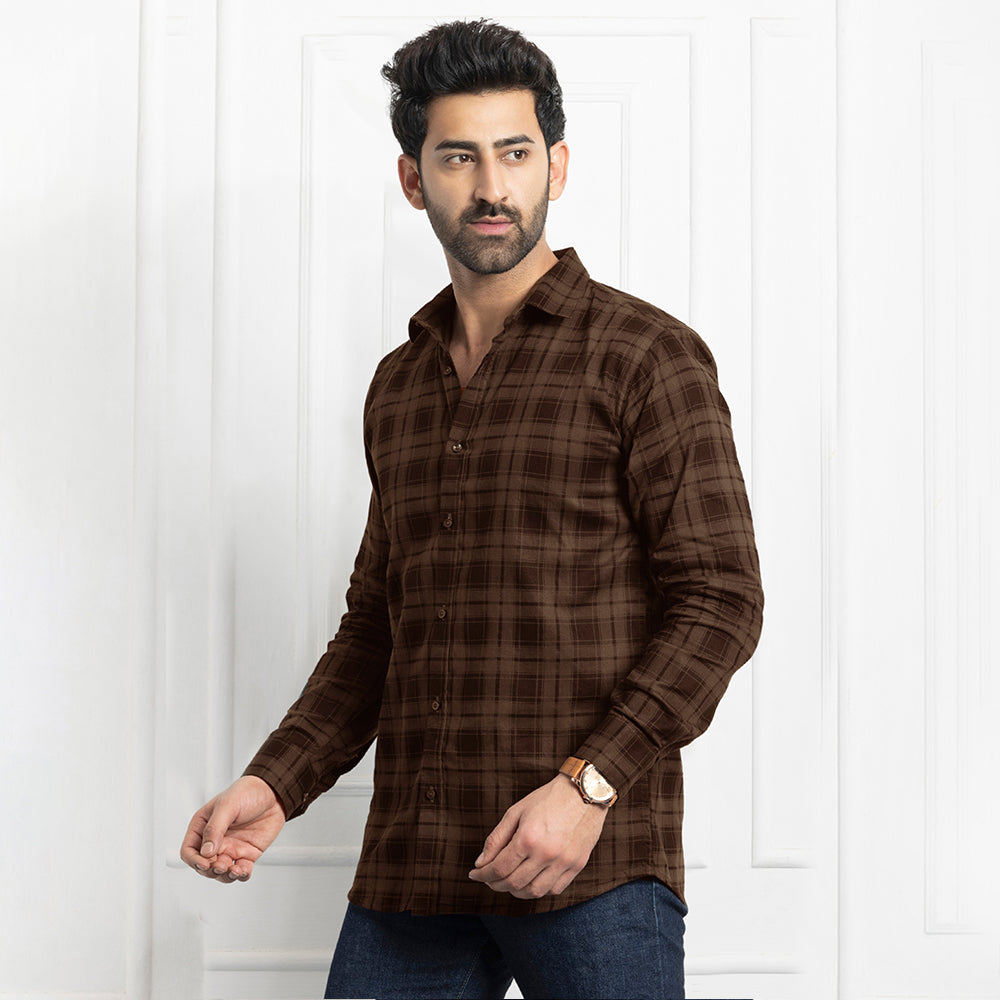 Brown Check Shirt