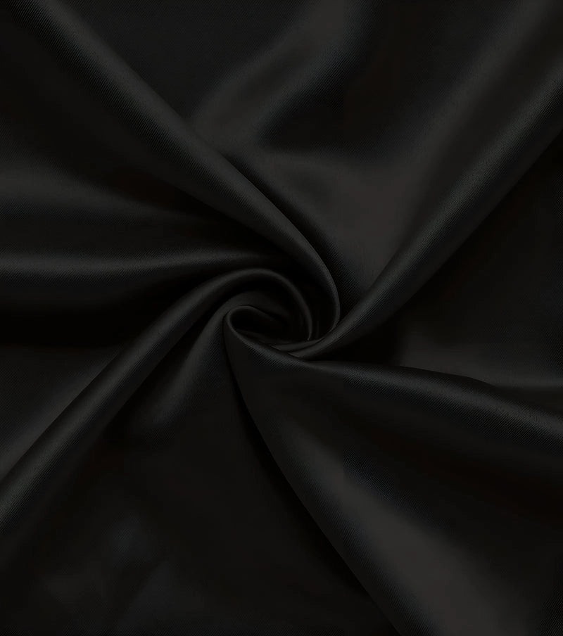 CVC Poly Satin formal Shirt For Men-Black