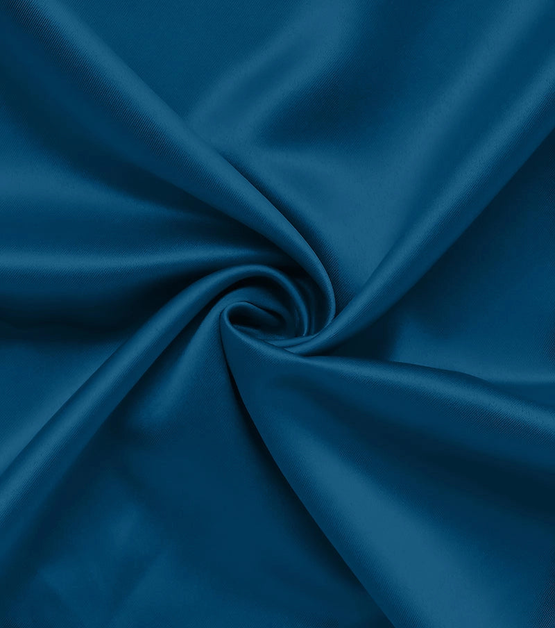 CVC Poly Satin formal Shirt For Men-Teal Blue