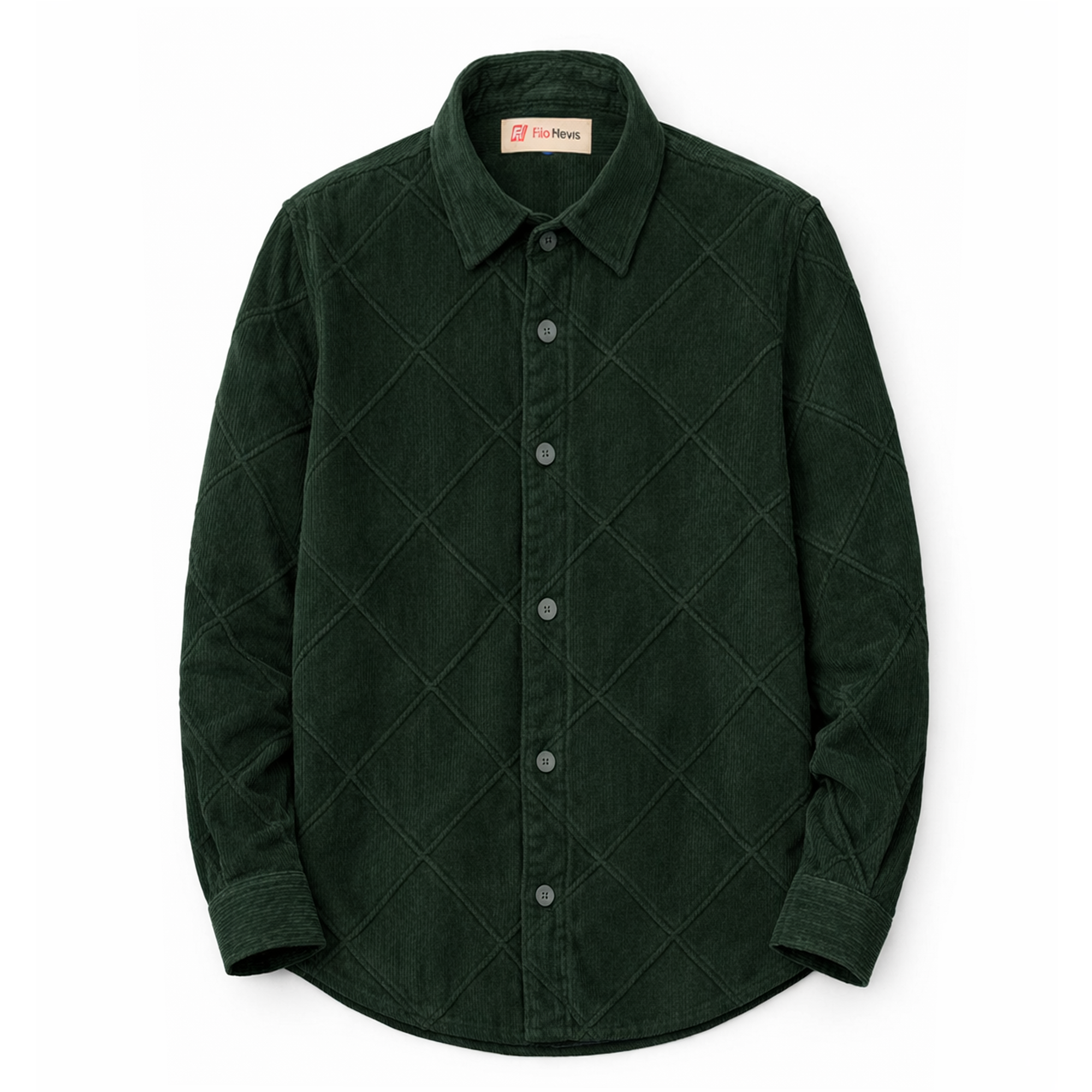 Corduroy Shirt for Men – Soft Textured Winter- Dark-Green