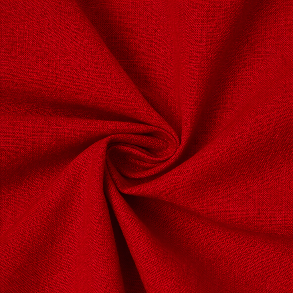 Cotton Chinese Collar Short Kurta for Men | Traditional Nehru Ethnic Shirts | Daily Wear-Red