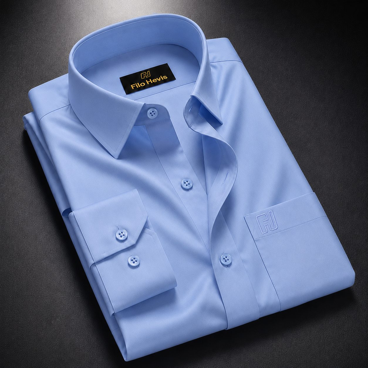 Cotton Satin Formal Shirt for Men - Regular Fit Full Sleeve | Sky Blue My Store