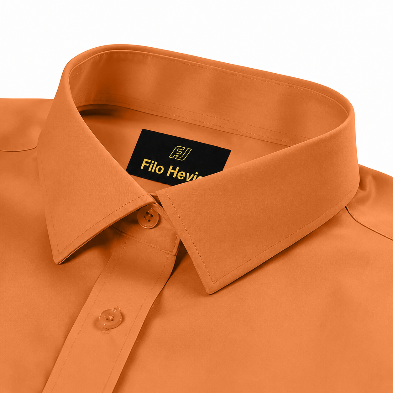 Men's Formal Regular Fit Cotton Full Sleeve Shirt - Orange