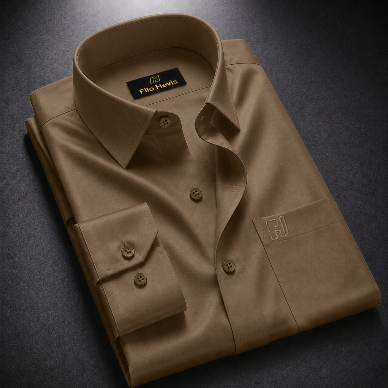 Cotton Formal Shirt for Men - Regular Fit Full Sleeve | BROWN