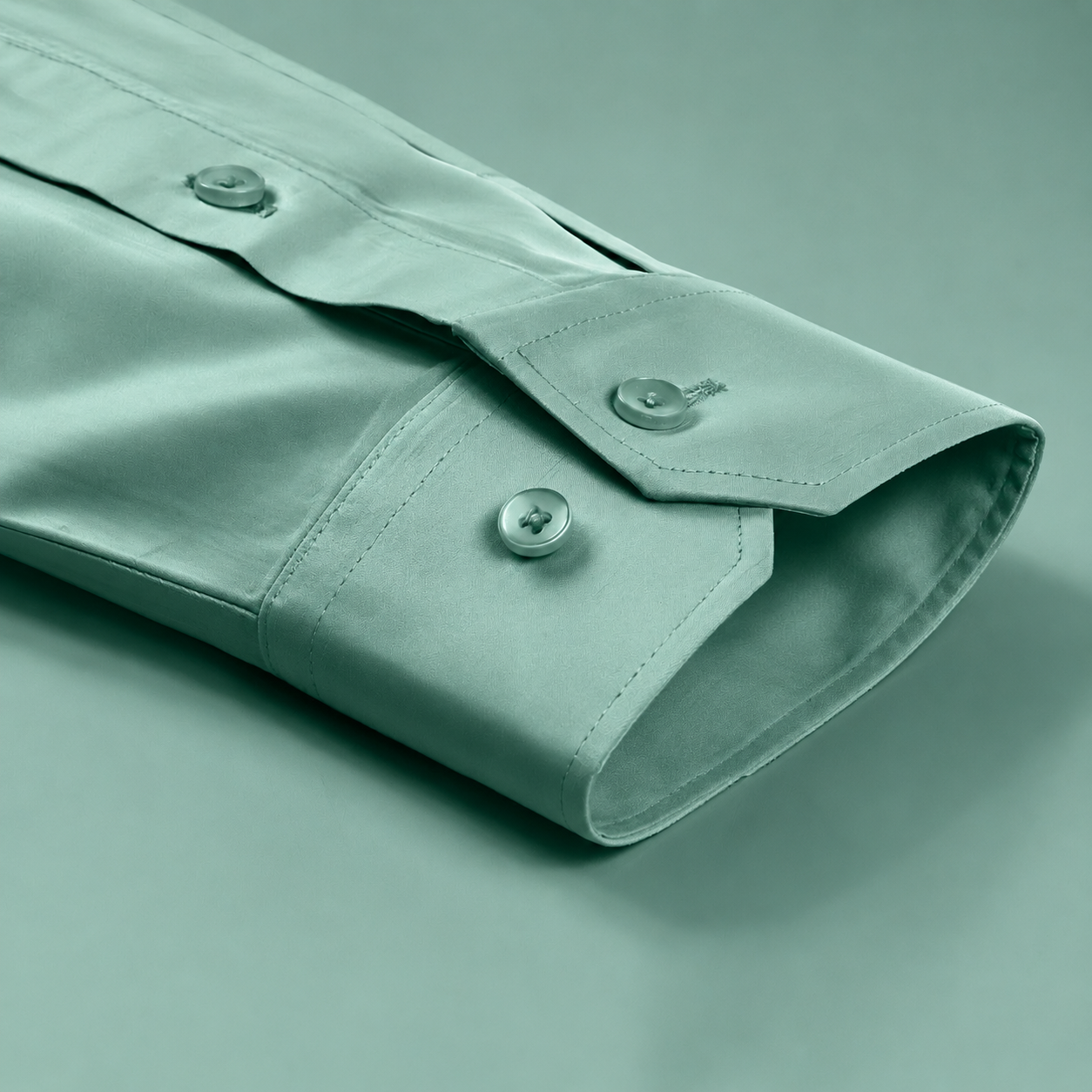 Cotton Formal Shirt for Men - Regular Fit Full Sleeve | Pista Green/Sage Green