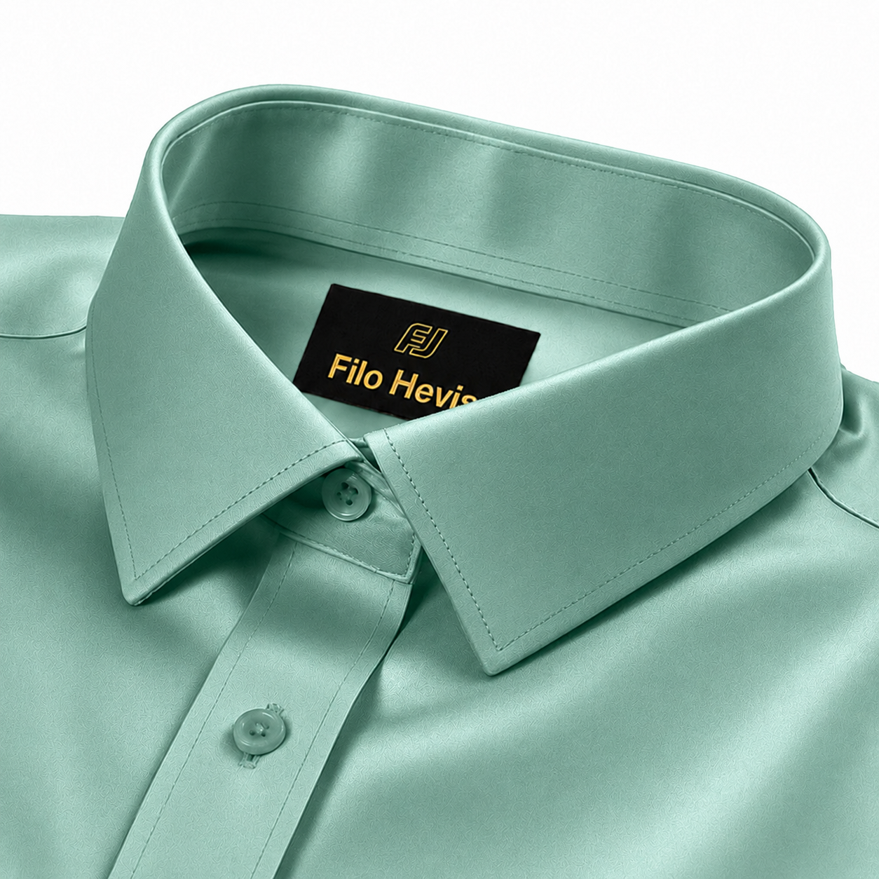 Cotton Formal Shirt for Men - Regular Fit Full Sleeve | Pista Green/Sage Green