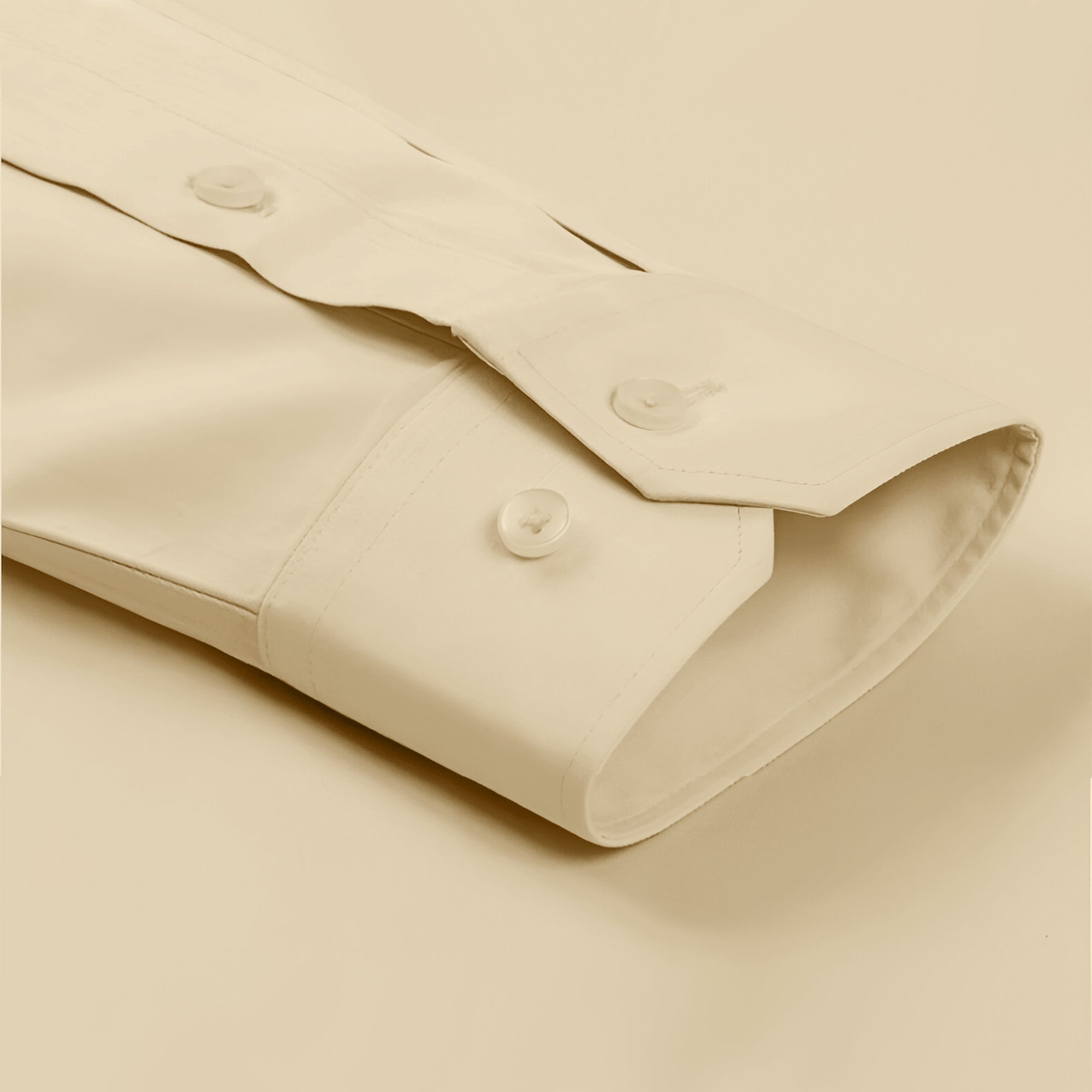 Men's Formal Regular Fit Cotton Full Sleeve Shirt - Beige
