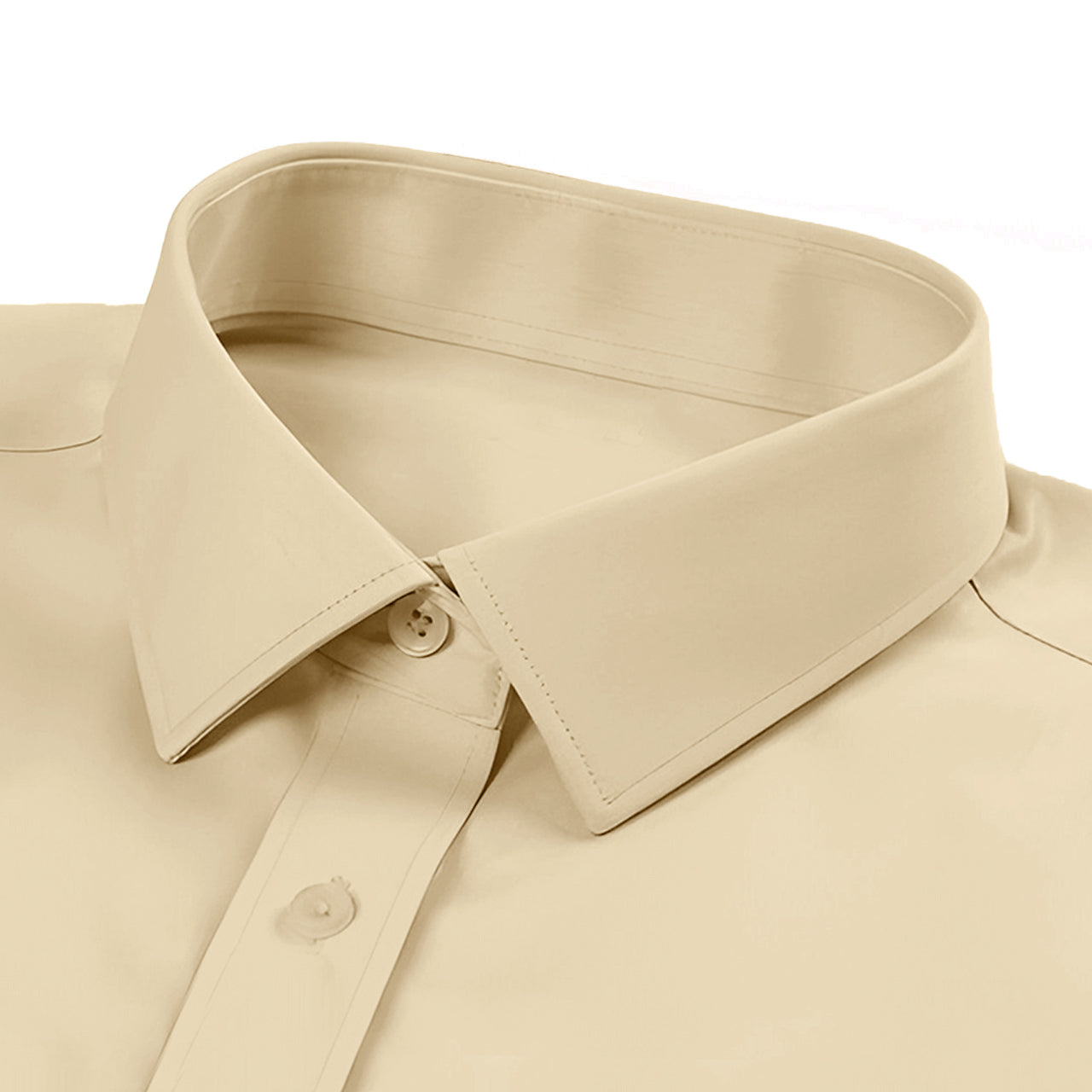 Men's Formal Regular Fit Cotton Full Sleeve Shirt - Beige