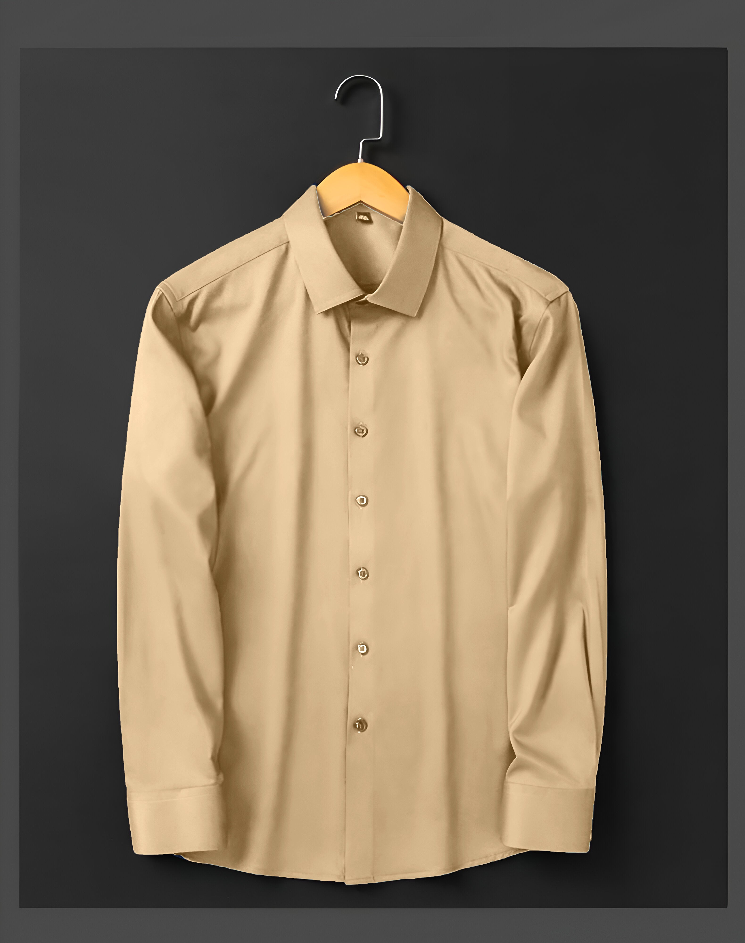 Men's Formal Regular Fit Full Sleeve Shirt - Cream