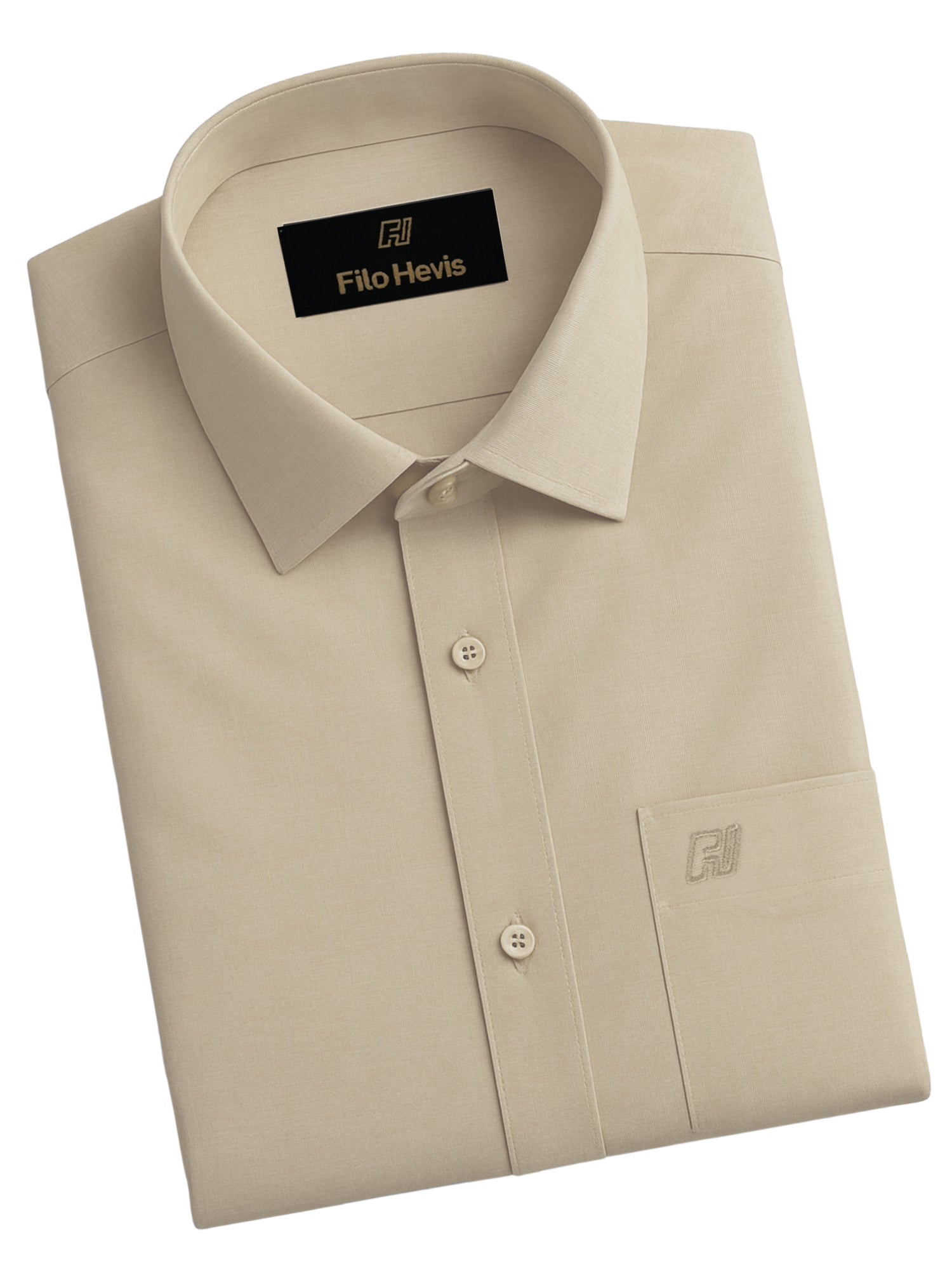 Filafil Fabric Regular Fit Single Pocket Formal Shirt Full Sleeve -Cream