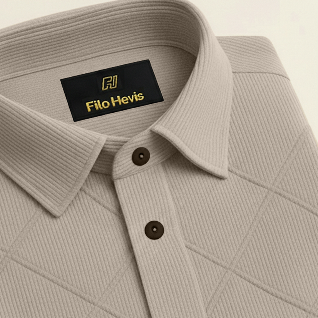 CORDUROY SHIRT FOR MEN | SOFT TEXTURED PRE-WINTER Shirt - CREAM