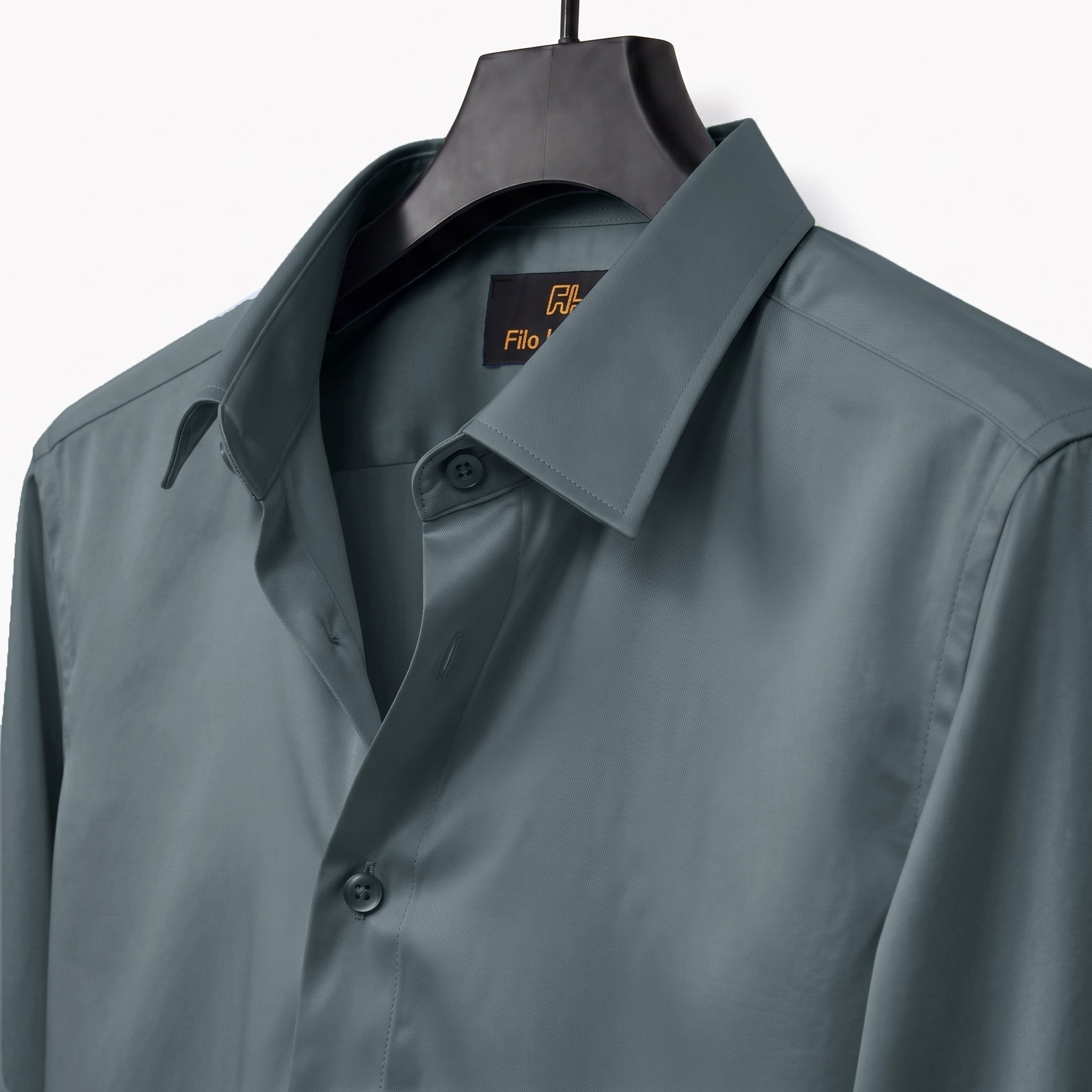 Anti Wrinkle Satin Lycra Formal Shirt (Imported Fabric)| Dark Grey