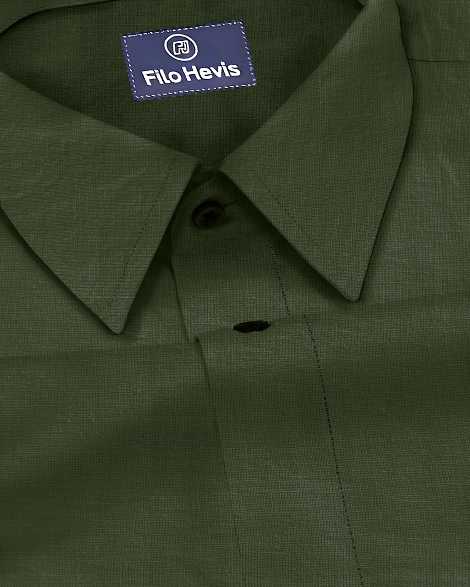 FINE LINEN SHIRTS FOR MEN (Full Sleeves)-Dark Green