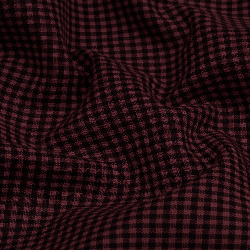 Cotton Check Shirt for Men |Slim fit | Dark-Maroon