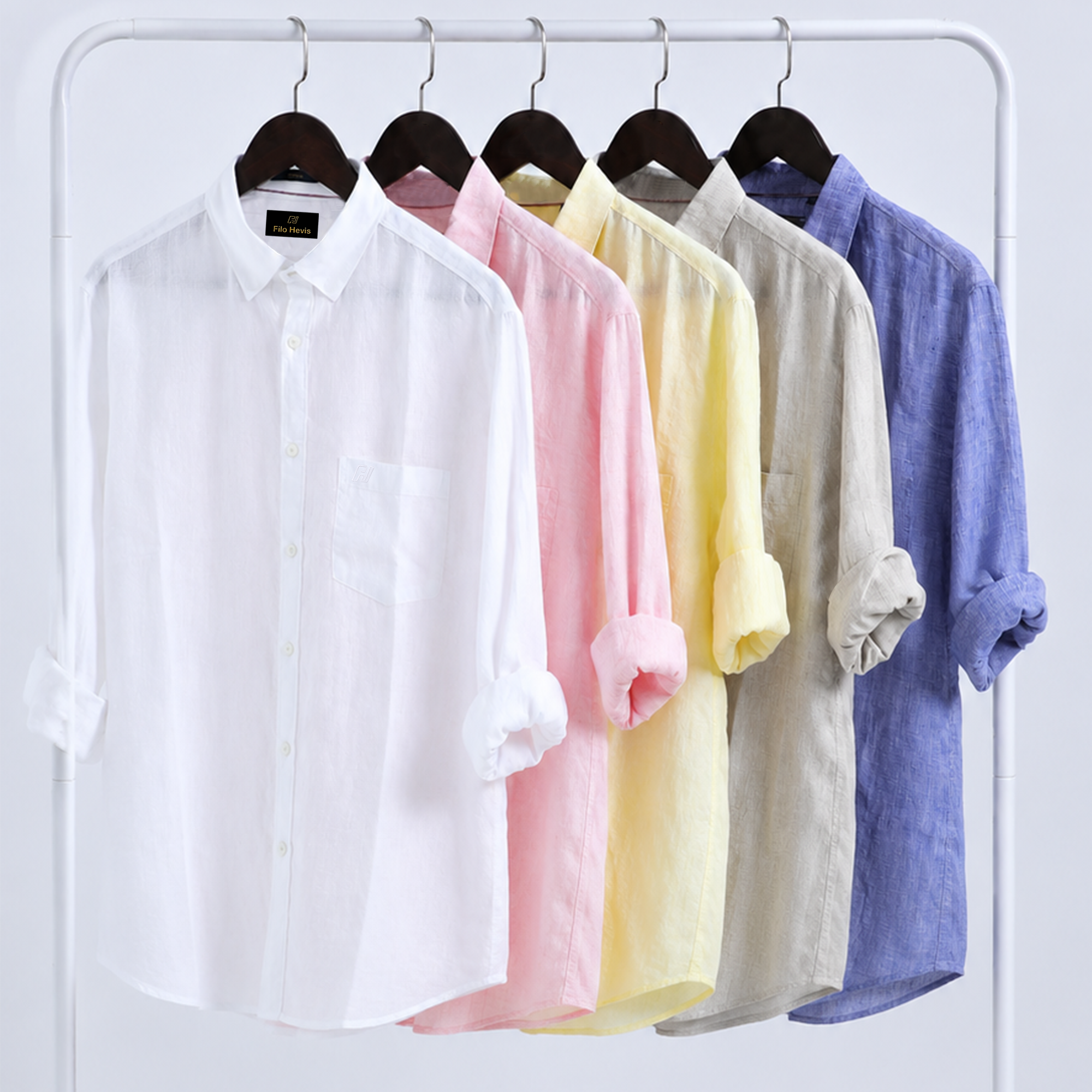 FINE LINEN SHIRTS FOR MEN (Full Sleeves)-Pink