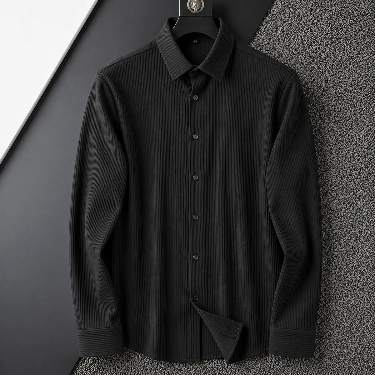 self cord black shirt