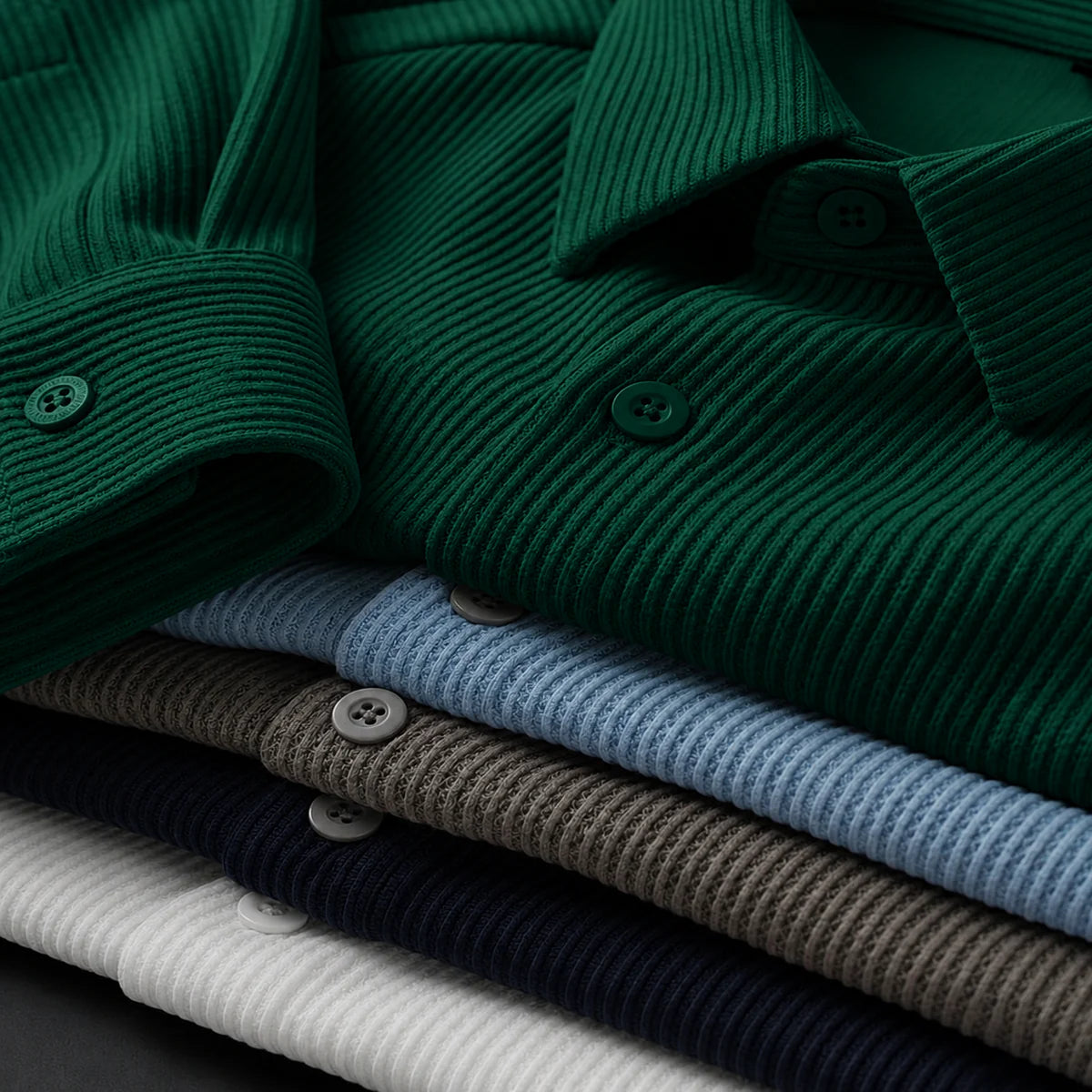 green self cord shirt