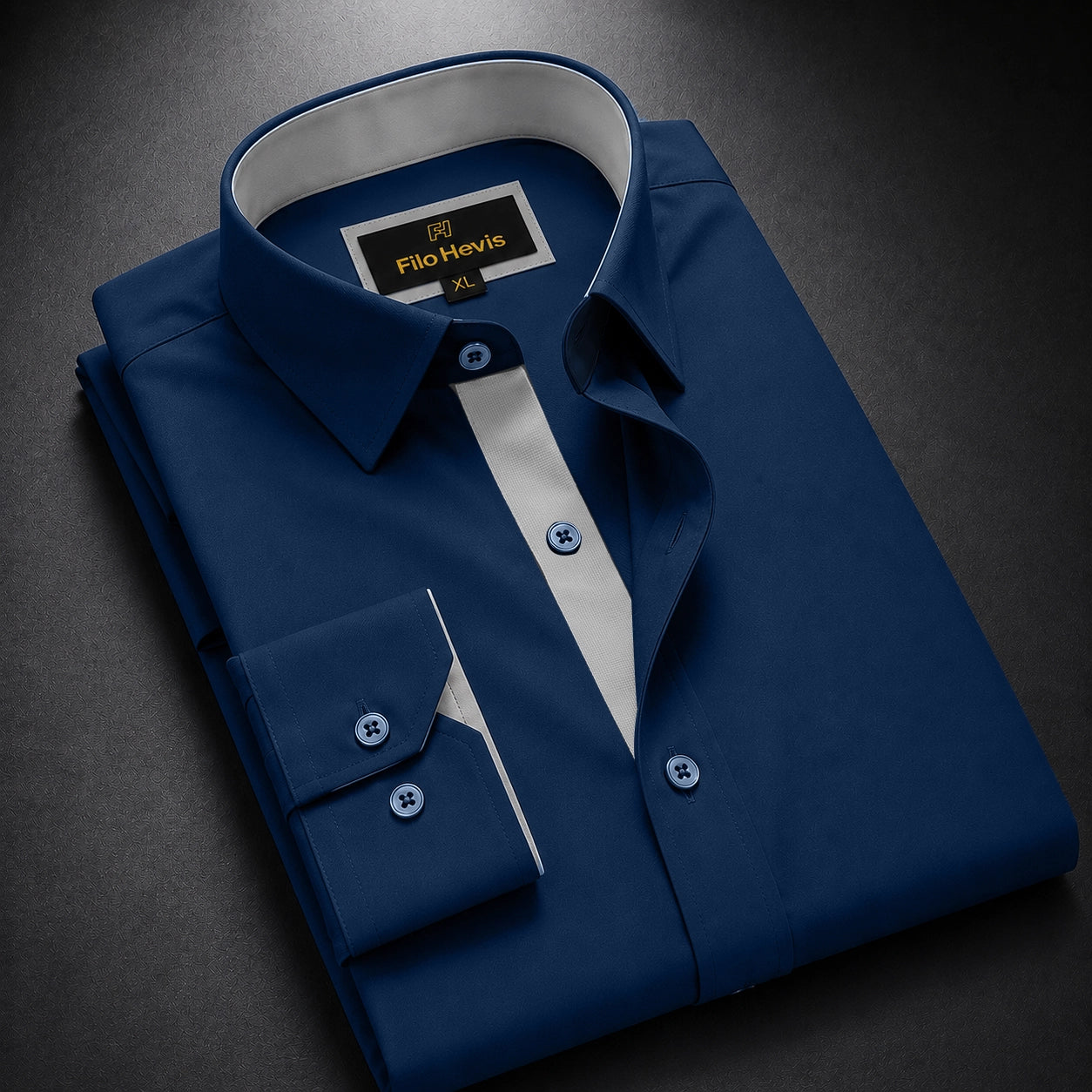 Formal Shirt for Men with Contrast Collar & Cuff | Royal Blue