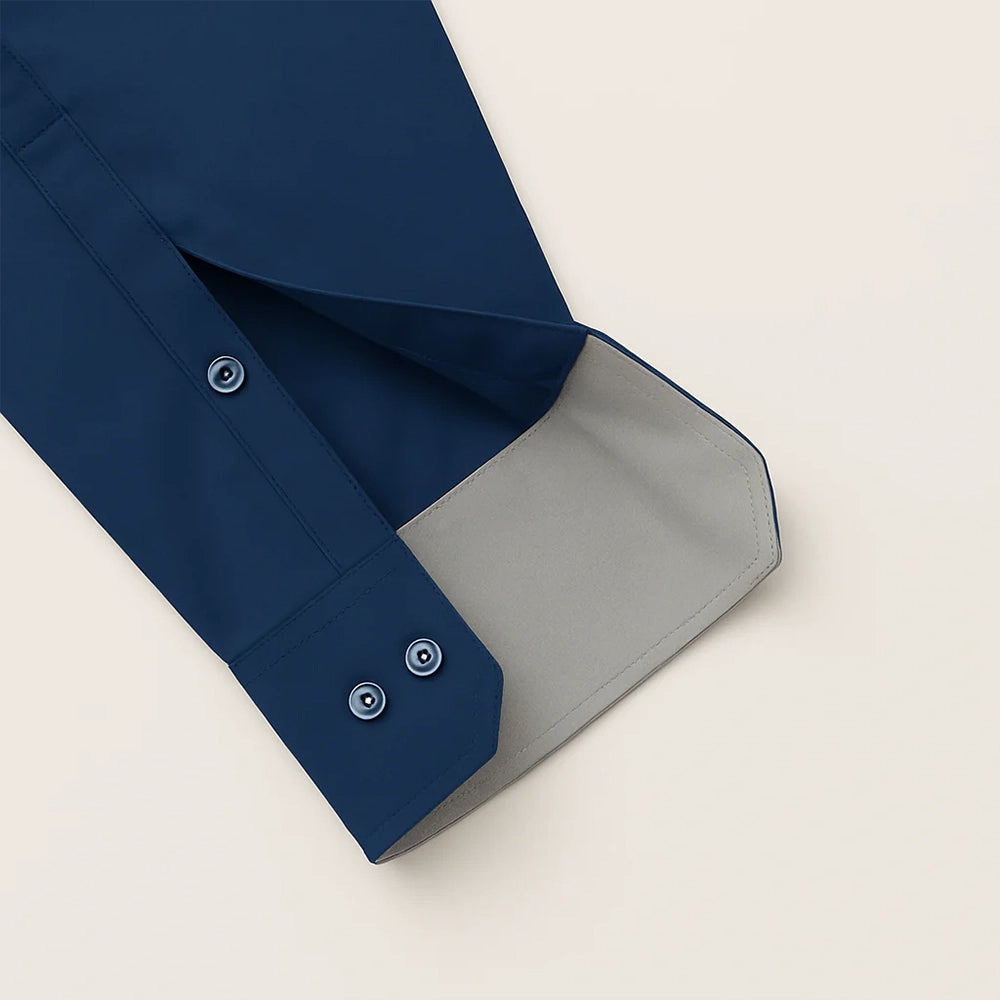 Formal Shirt for Men with Contrast Collar & Cuff | Royal Blue