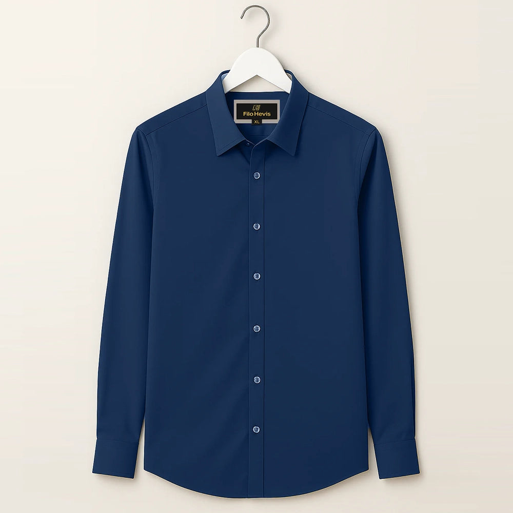 Formal Shirt for Men with Contrast Collar & Cuff | Royal Blue