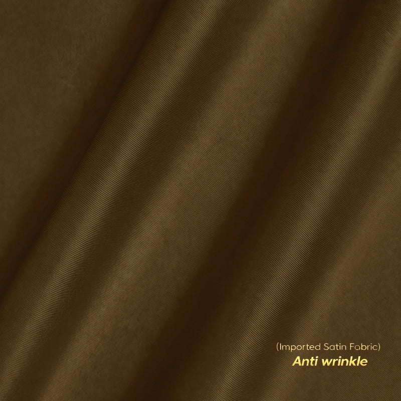 Satin Lycra Anti Wrinkle Formal Shirt (Imported Fabric)| Brown