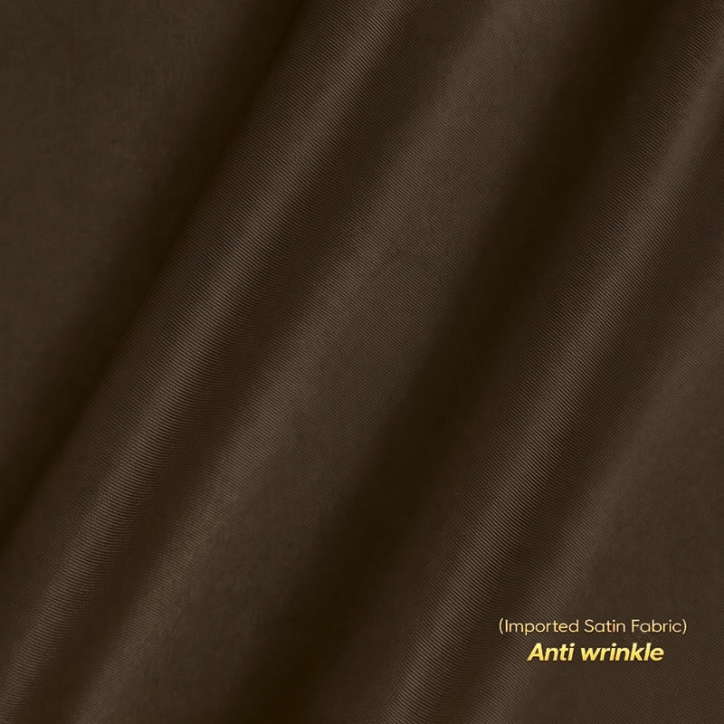 Satin Lycra Anti Wrinkle Formal Shirt (Imported Fabric)| Coffee