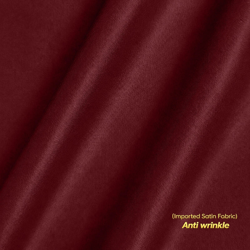 Anti Wrinkle Satin Lycra Formal Shirt (Imported Fabric)| Maroon