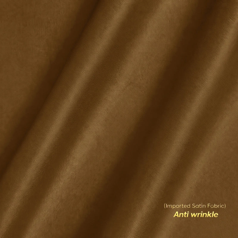 Satin Lycra Anti Wrinkle Formal Shirt (Imported Fabric)| Mustard