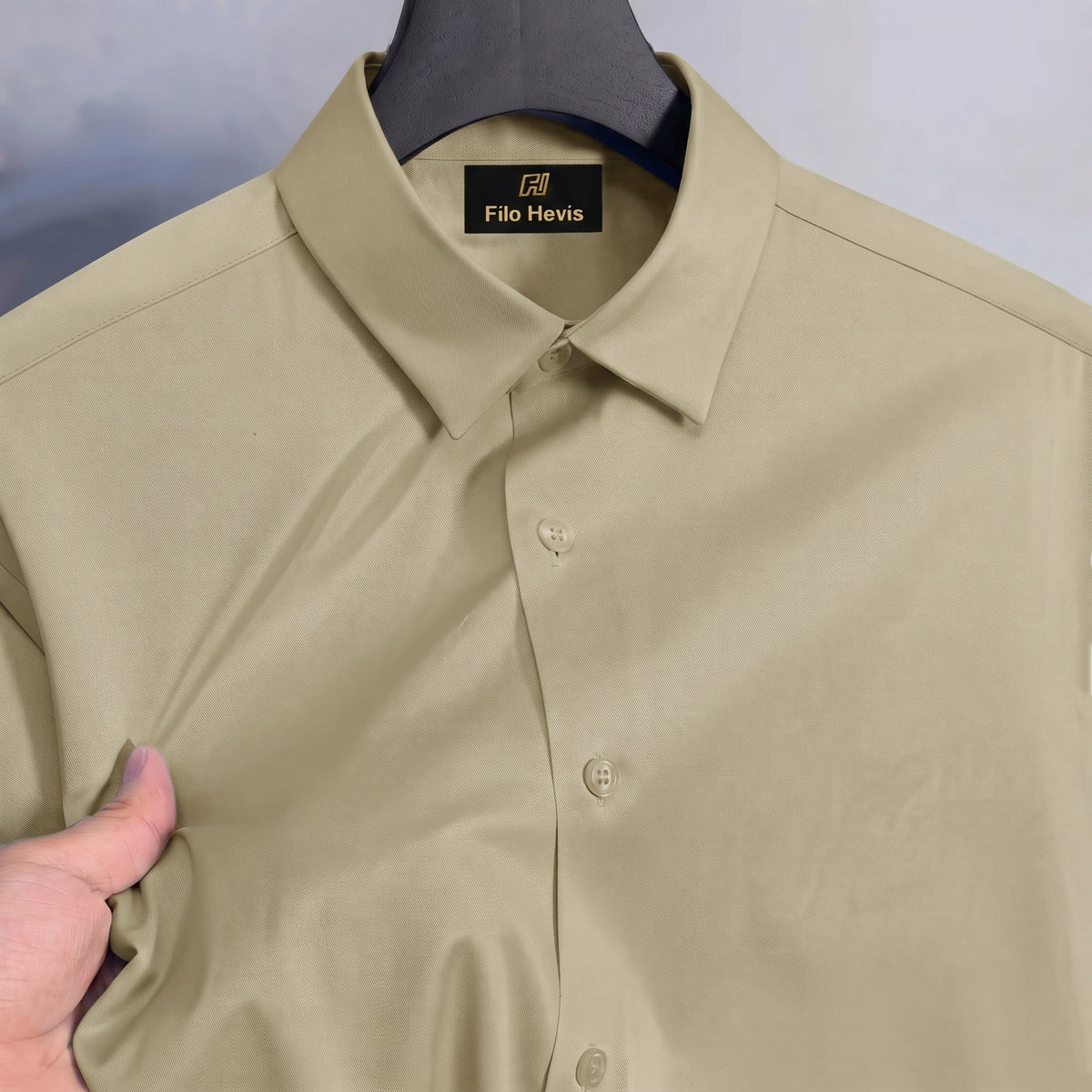 Satin Lycra Anti Wrinkle Formal Shirt (Imported Fabric)| Beige